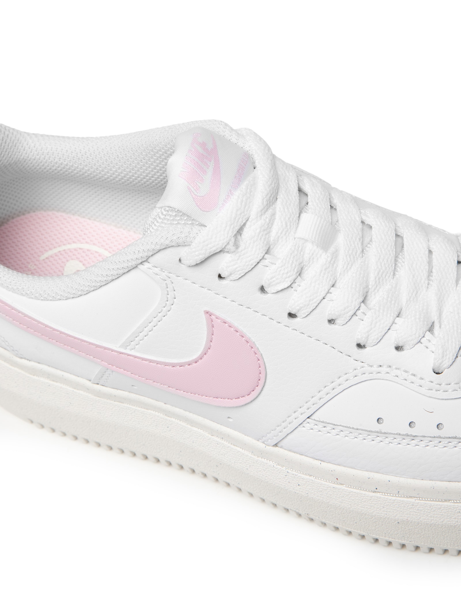 Tênis Feminino Court Vision Alta Branco e Rosa Nike