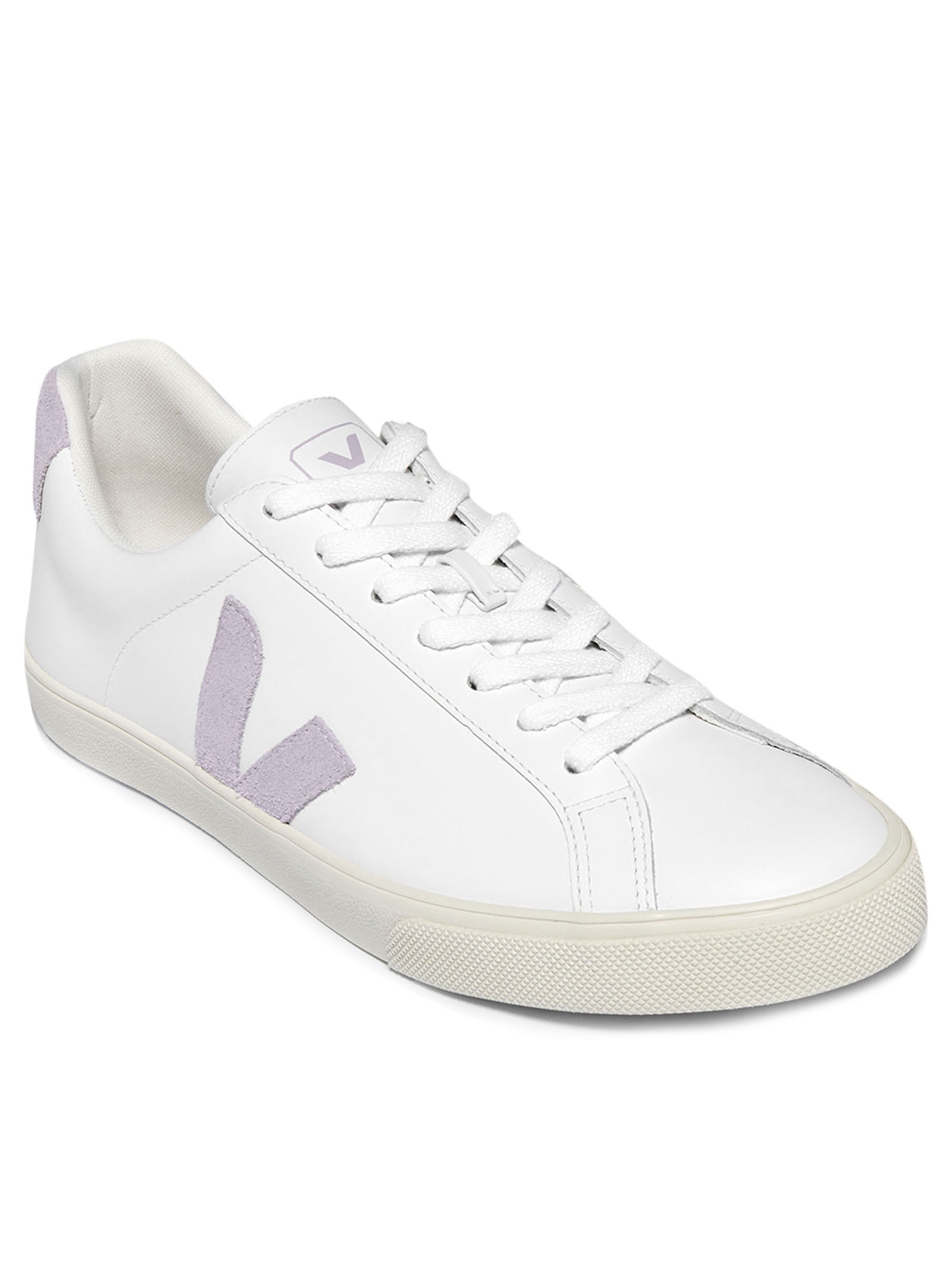 Tênis Feminino Esplar Leather Extra White Parme Lilás Veja
