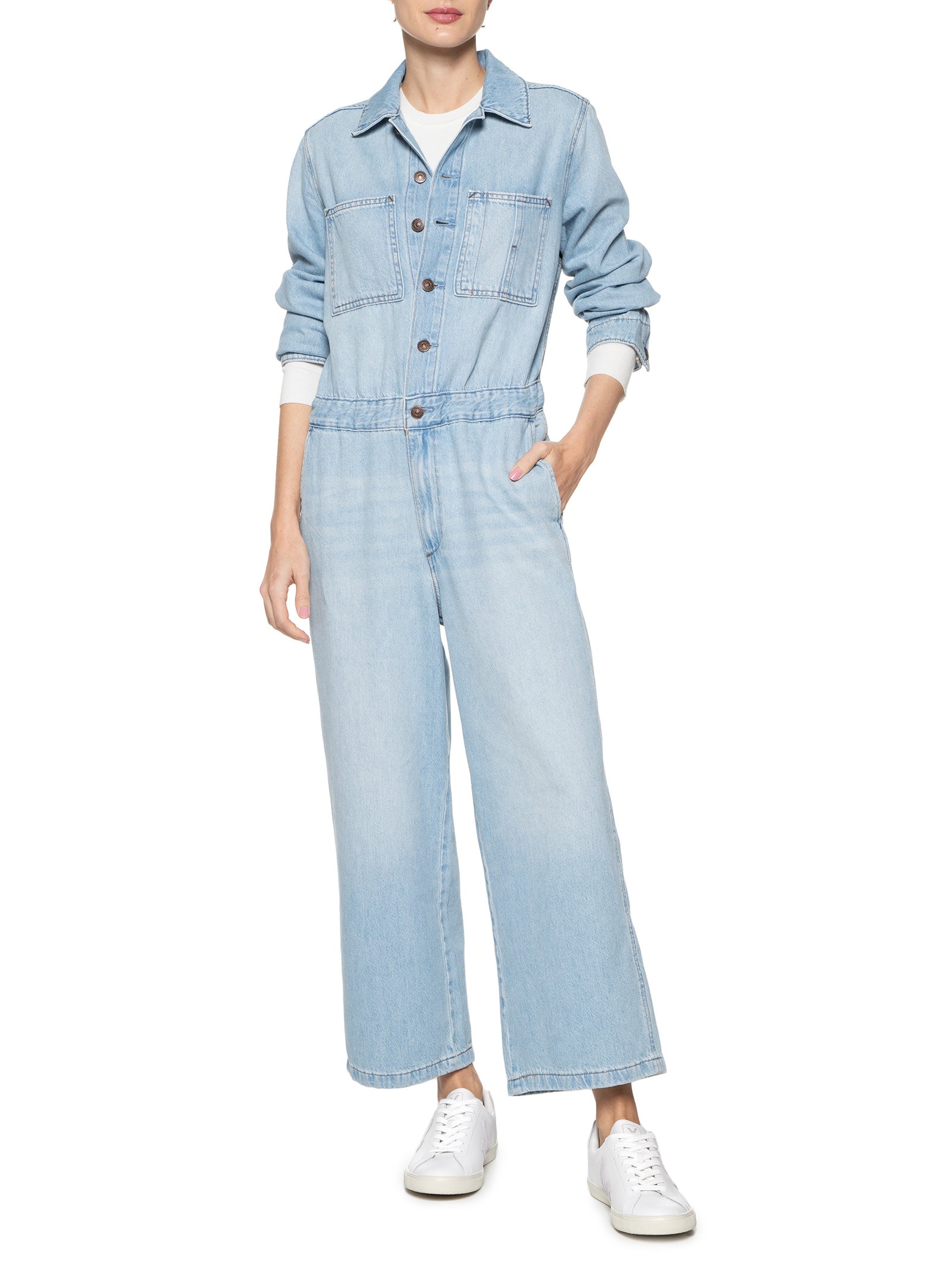 Tênis Feminino Esplar Leather Extra White Parme Lilás Veja