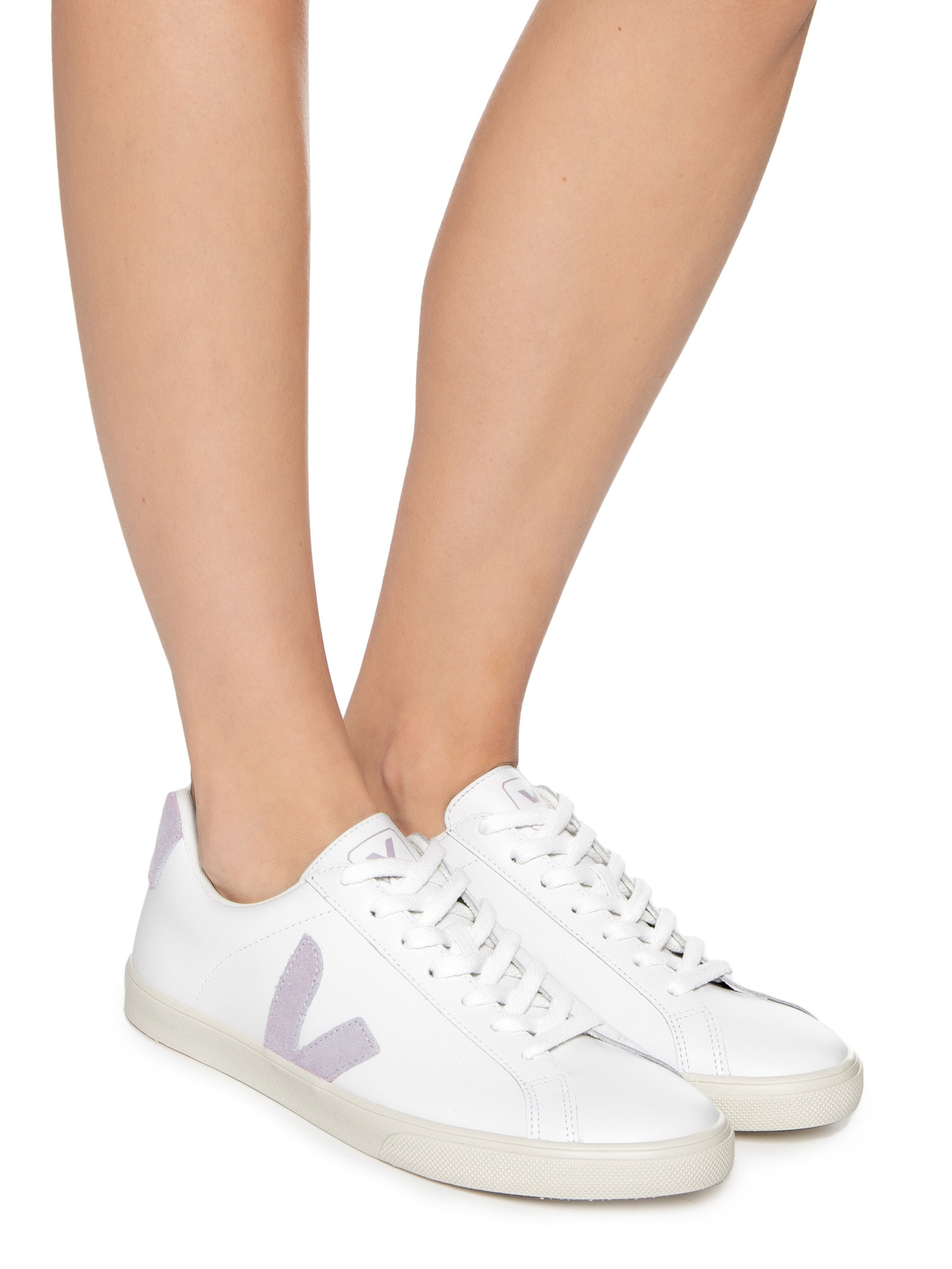 Tênis Feminino Esplar Leather Extra White Parme Lilás Veja