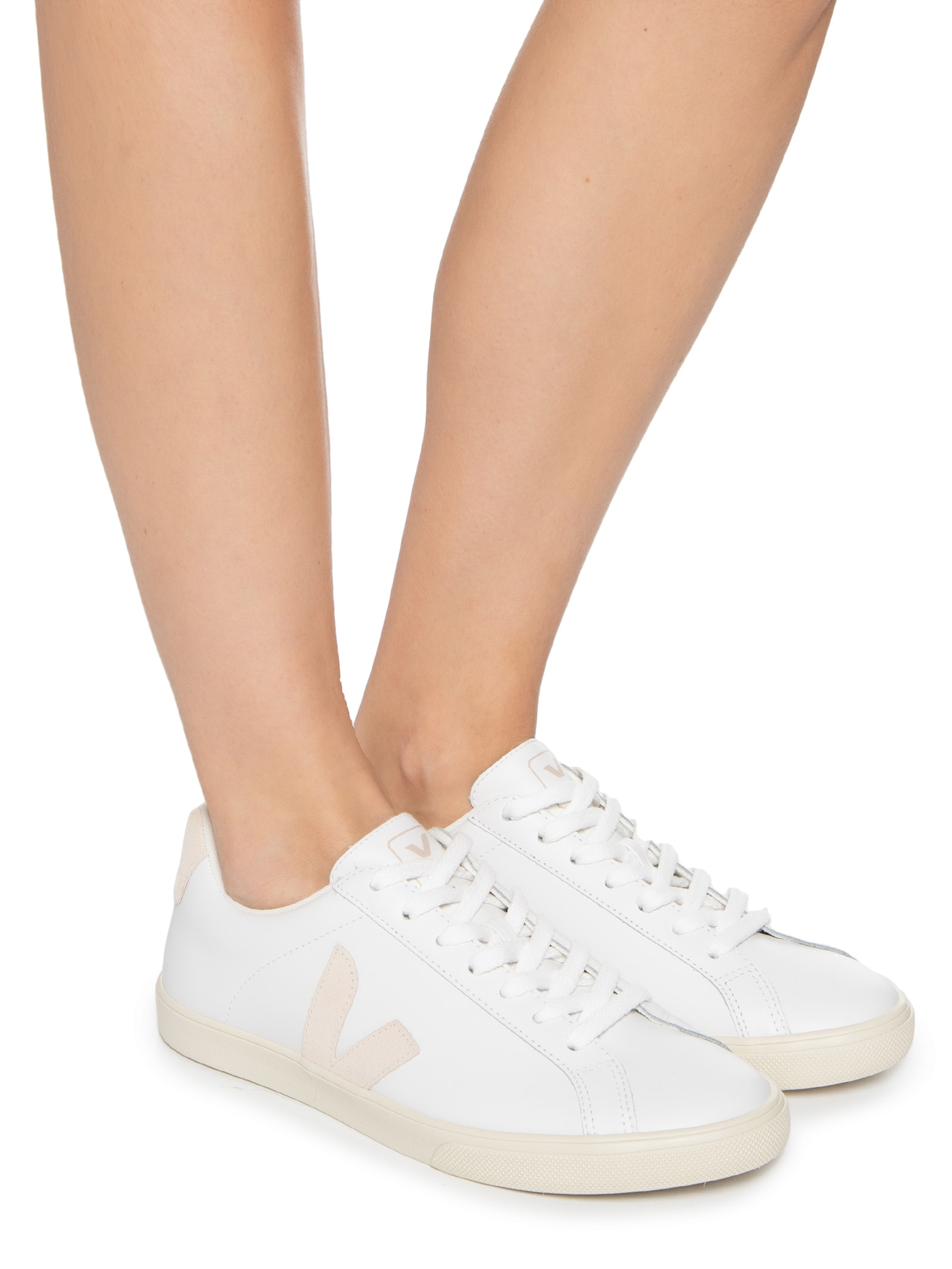 Tênis Feminino Esplar Leather Extra White Sable Bege Veja