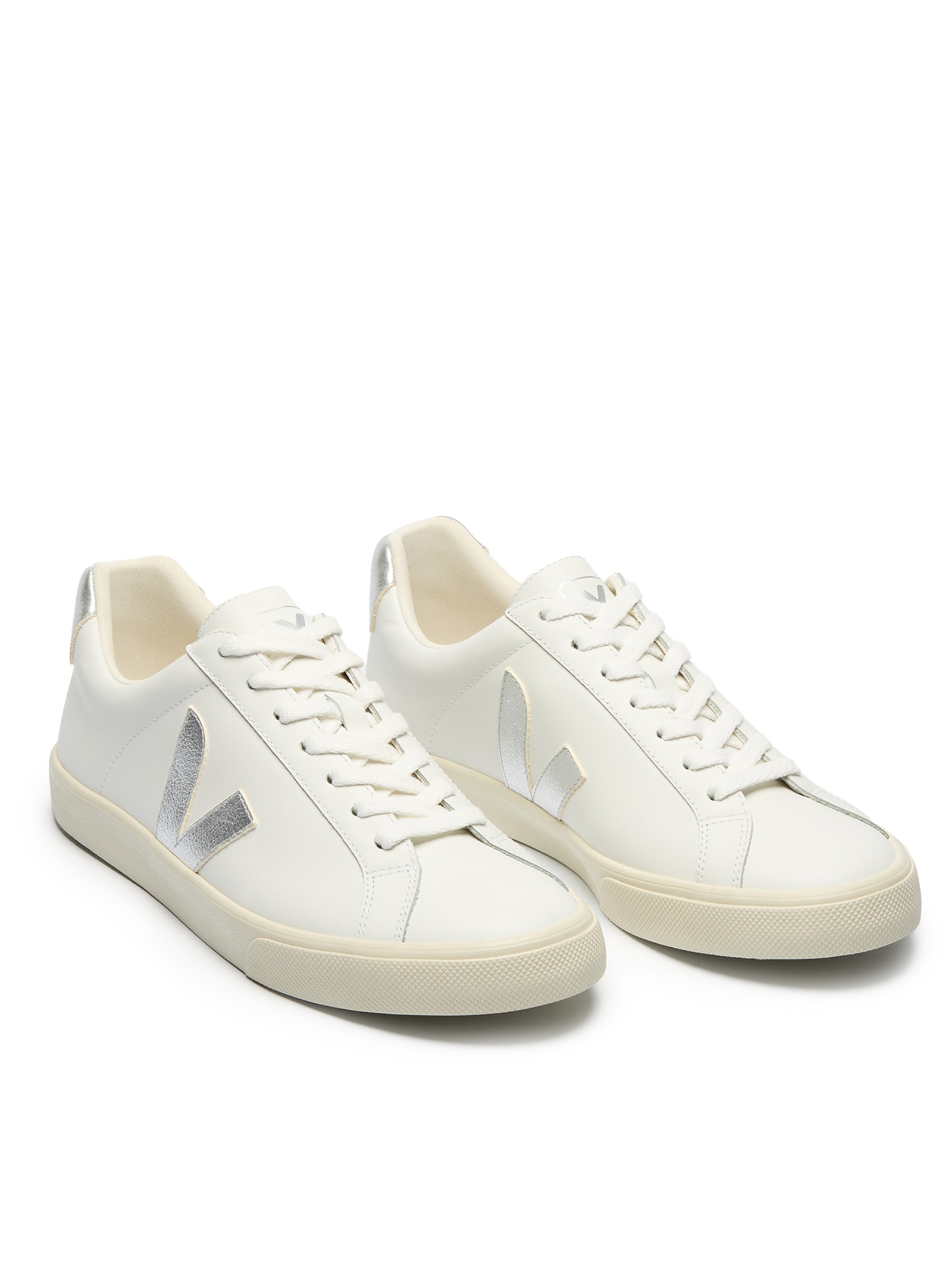 Tênis Feminino Esplar Logo Leather Prata Veja