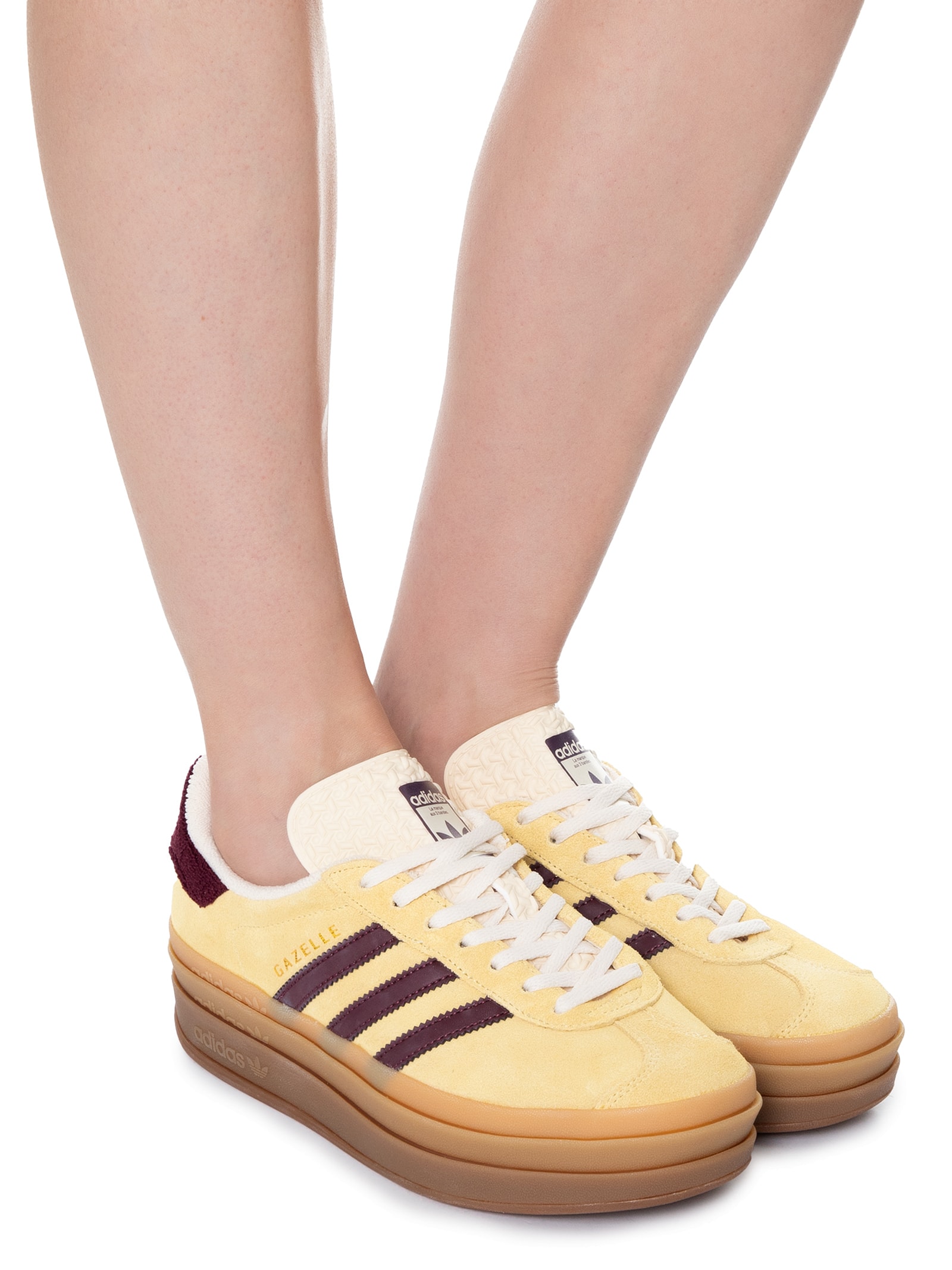 M&N　新品adidas Gazelle Bold W 23cm Tênis Feminino Gazelle Bold W - Adidas Originals - Amarelo