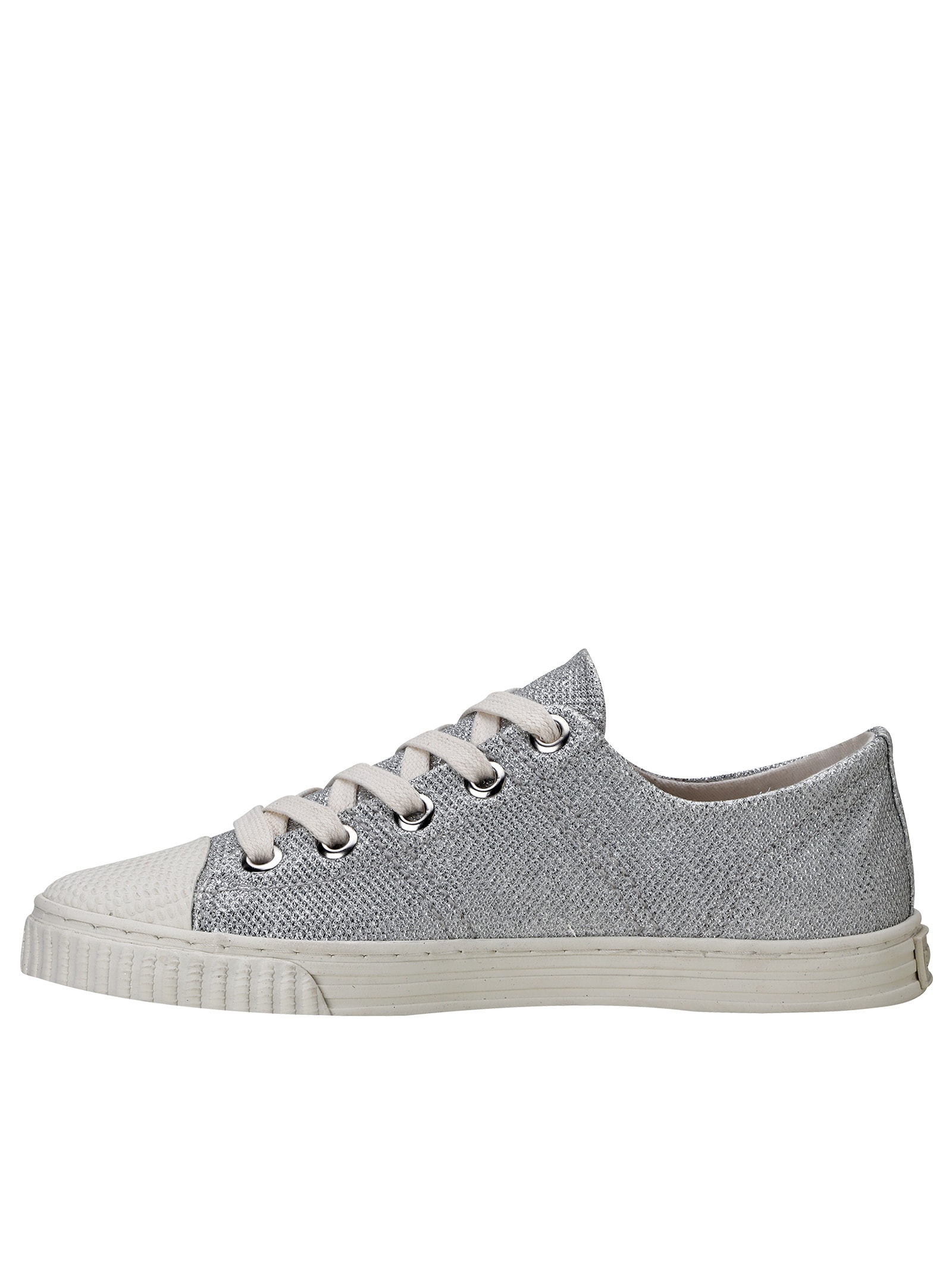 Tênis Feminino Glitter Estela  Prateado Bamba