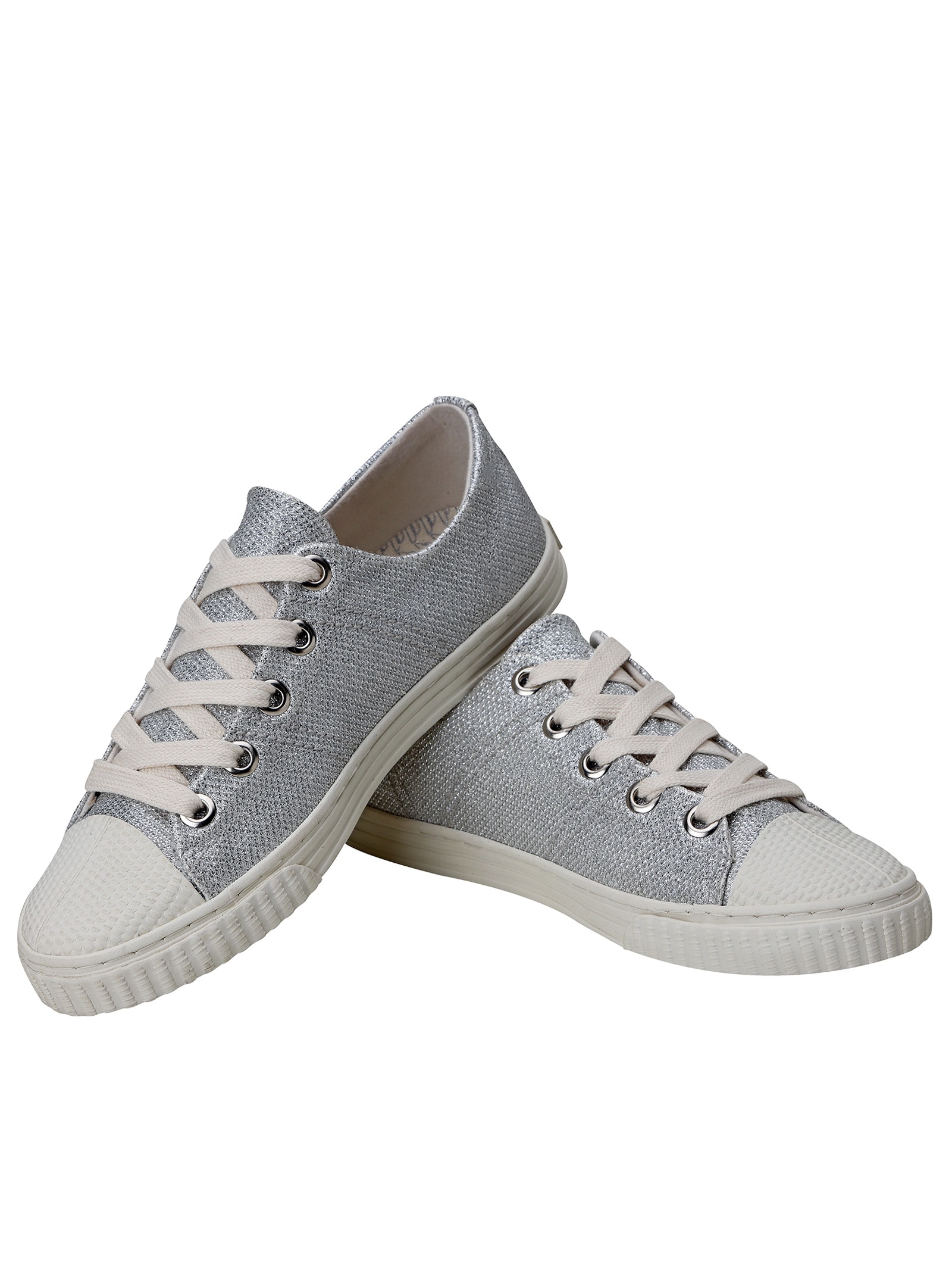 Tênis Feminino Glitter Estela  Prateado Bamba