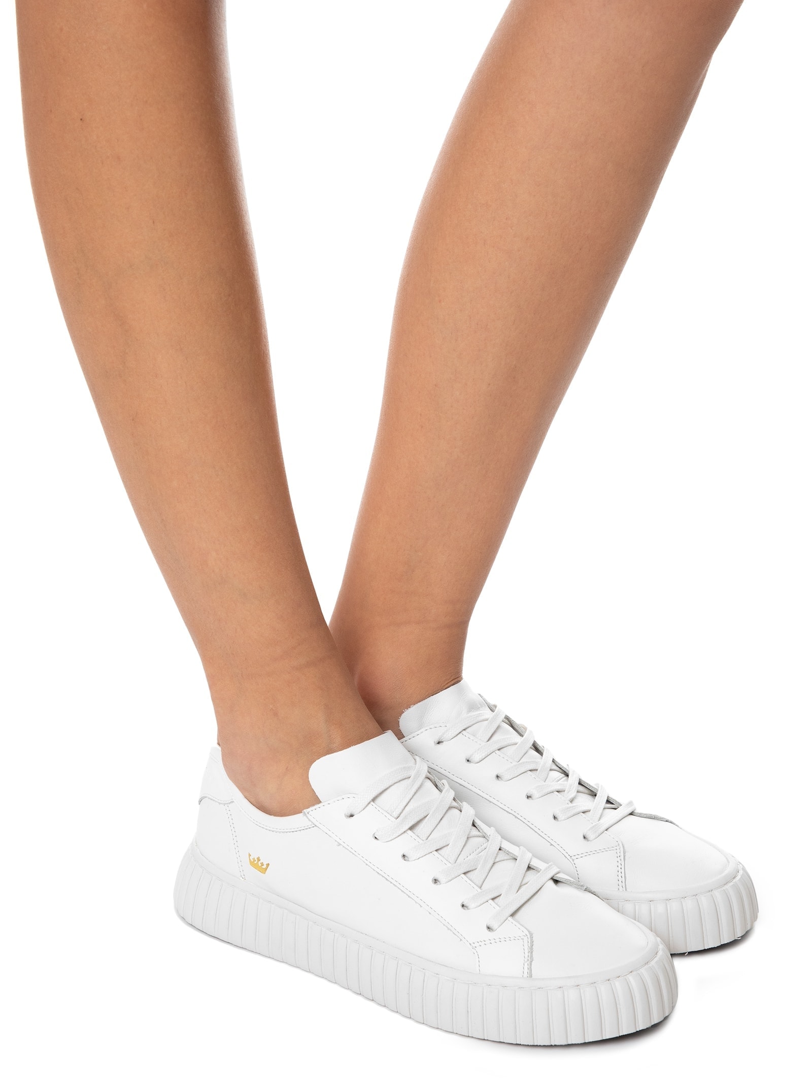 Tênis Feminino Grip Couro Coroa Branco Osklen
