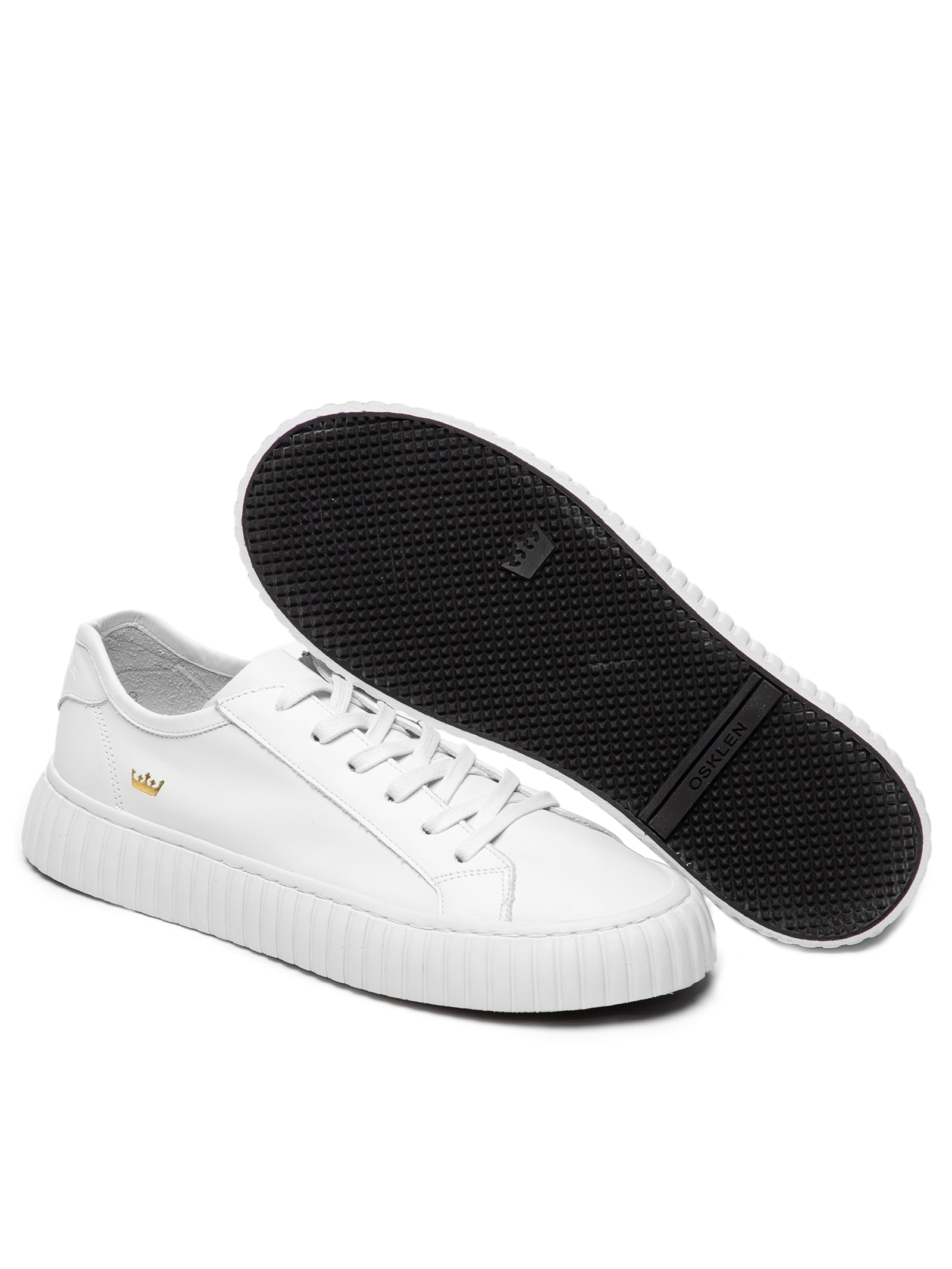 Tênis Feminino Grip Couro Coroa Branco Osklen
