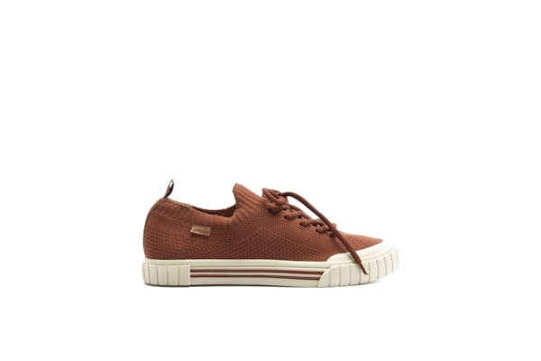 Tênis Feminino Knit Alê - Marrom