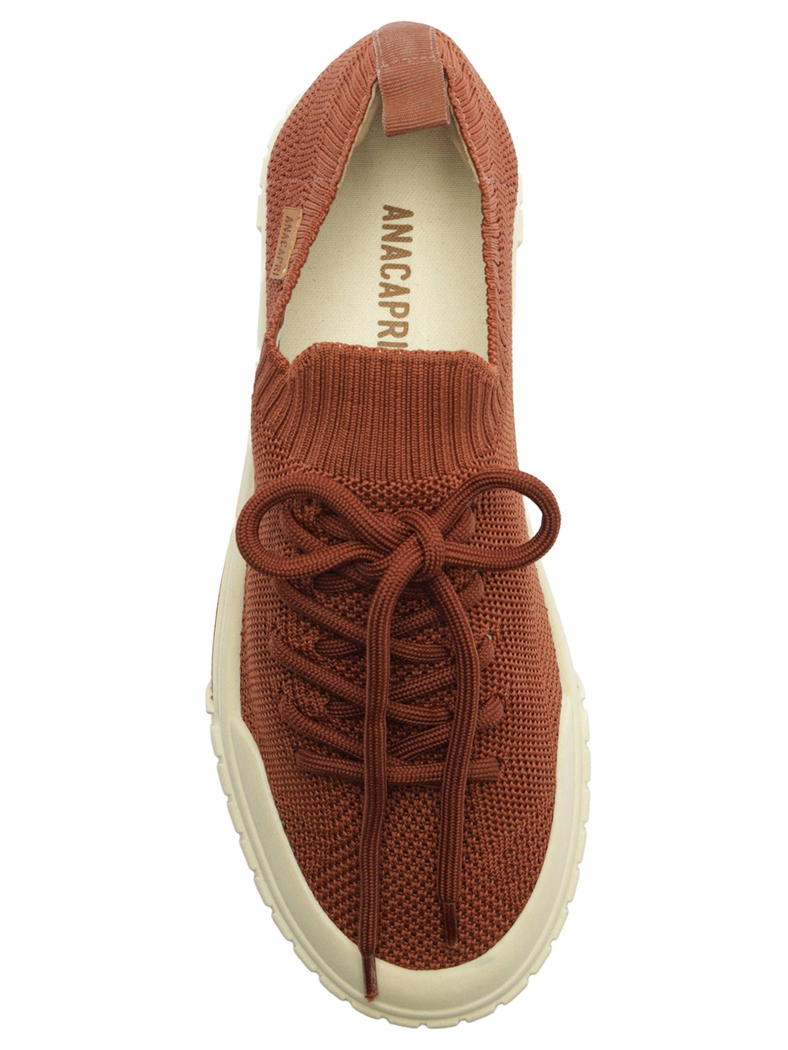 Tênis Feminino Knit Alê – Marrom Anacapri