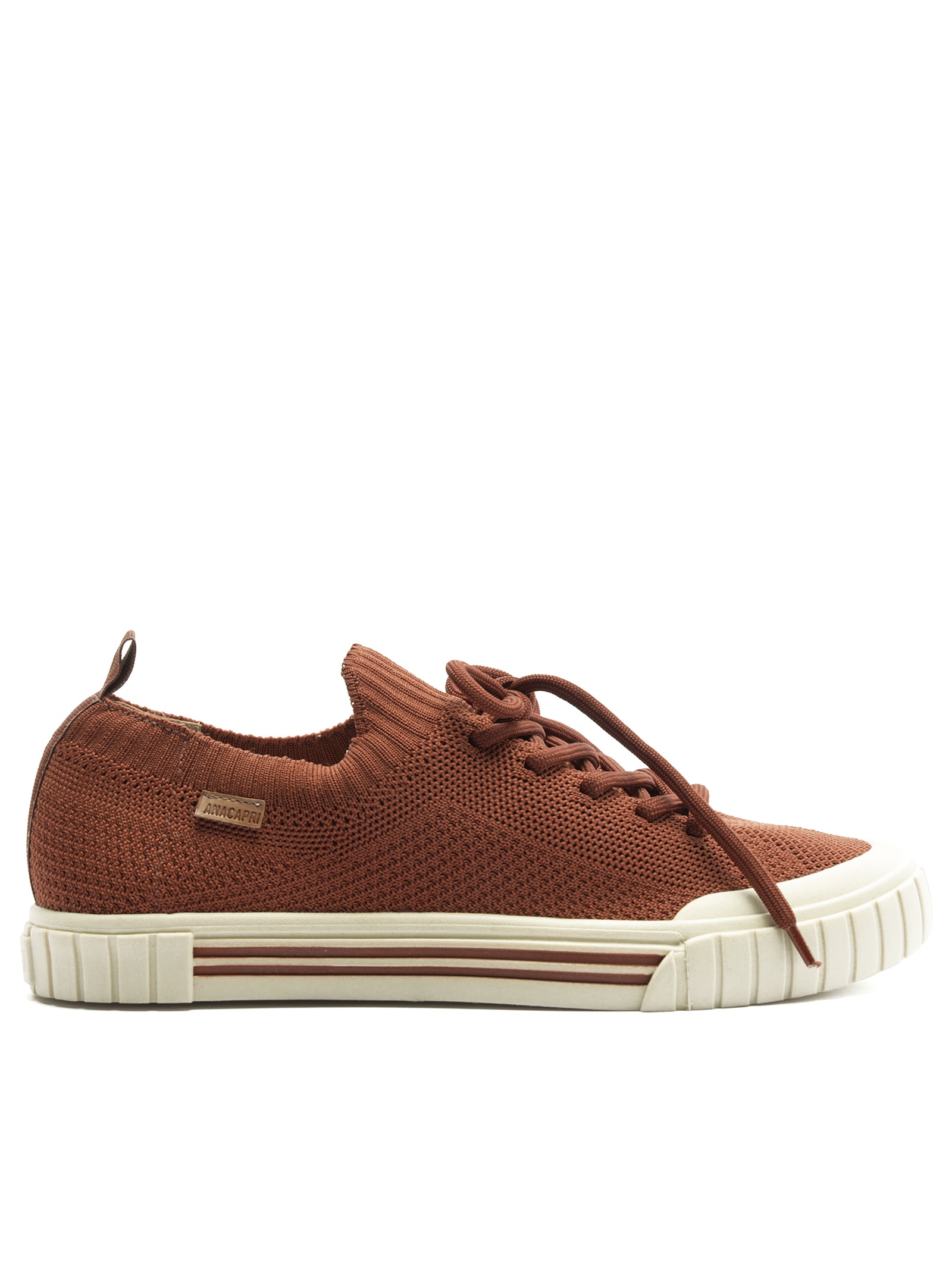 Tênis Feminino Knit Alê – Marrom Anacapri