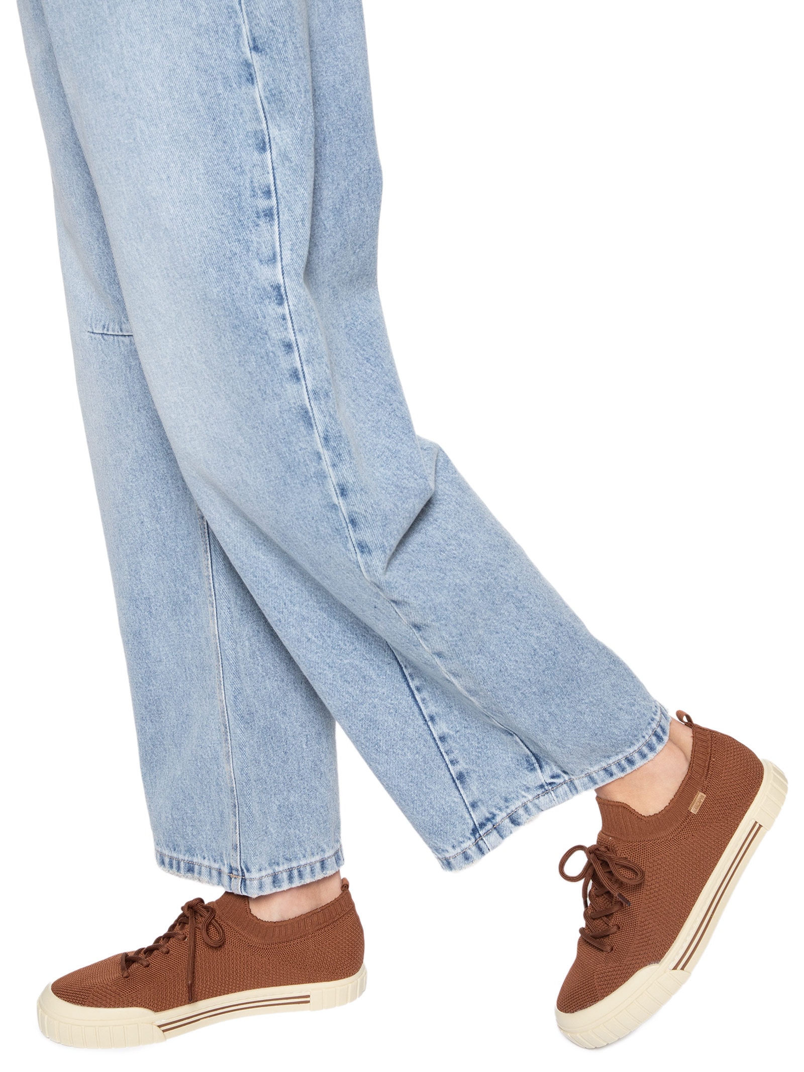 Tênis Feminino Knit Alê – Marrom Anacapri