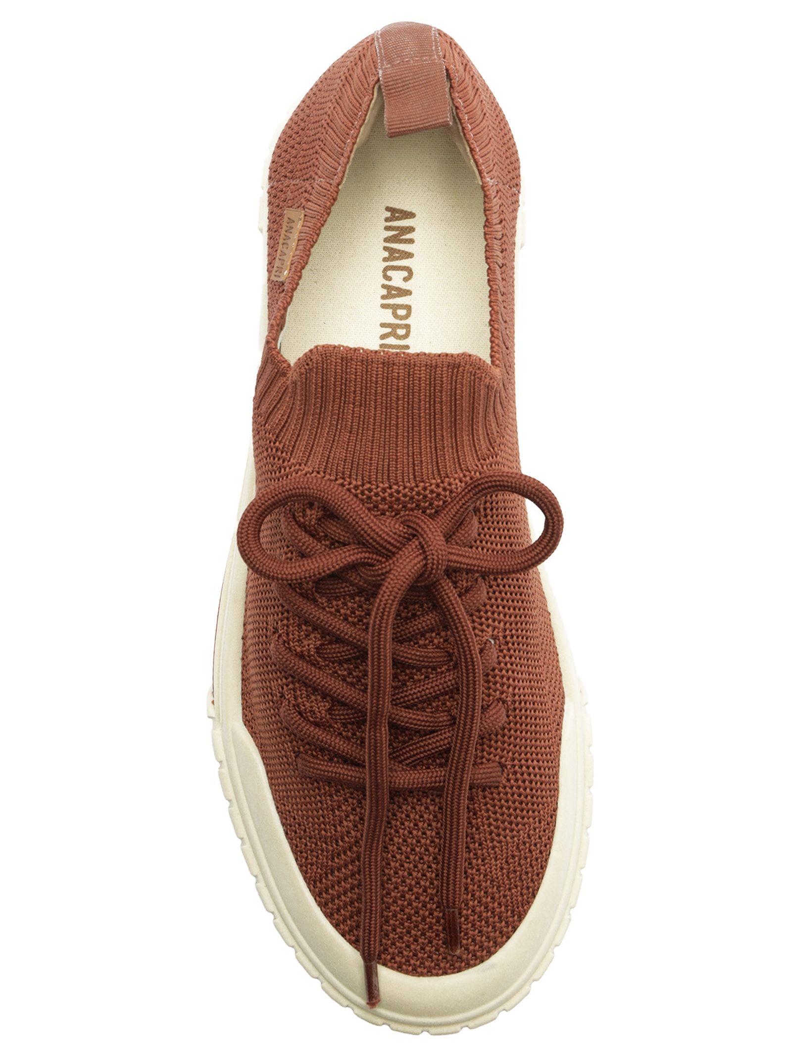 Tênis Feminino Knit Alê – Marrom Anacapri