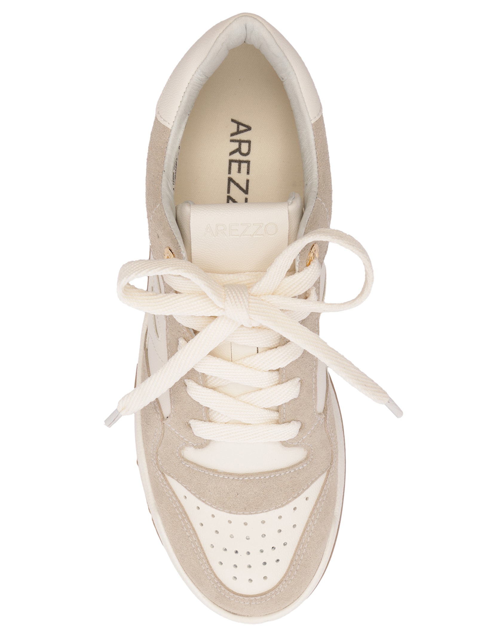 Tênis Feminino Multimaterial Solado Emborrachado Off White Arezzo