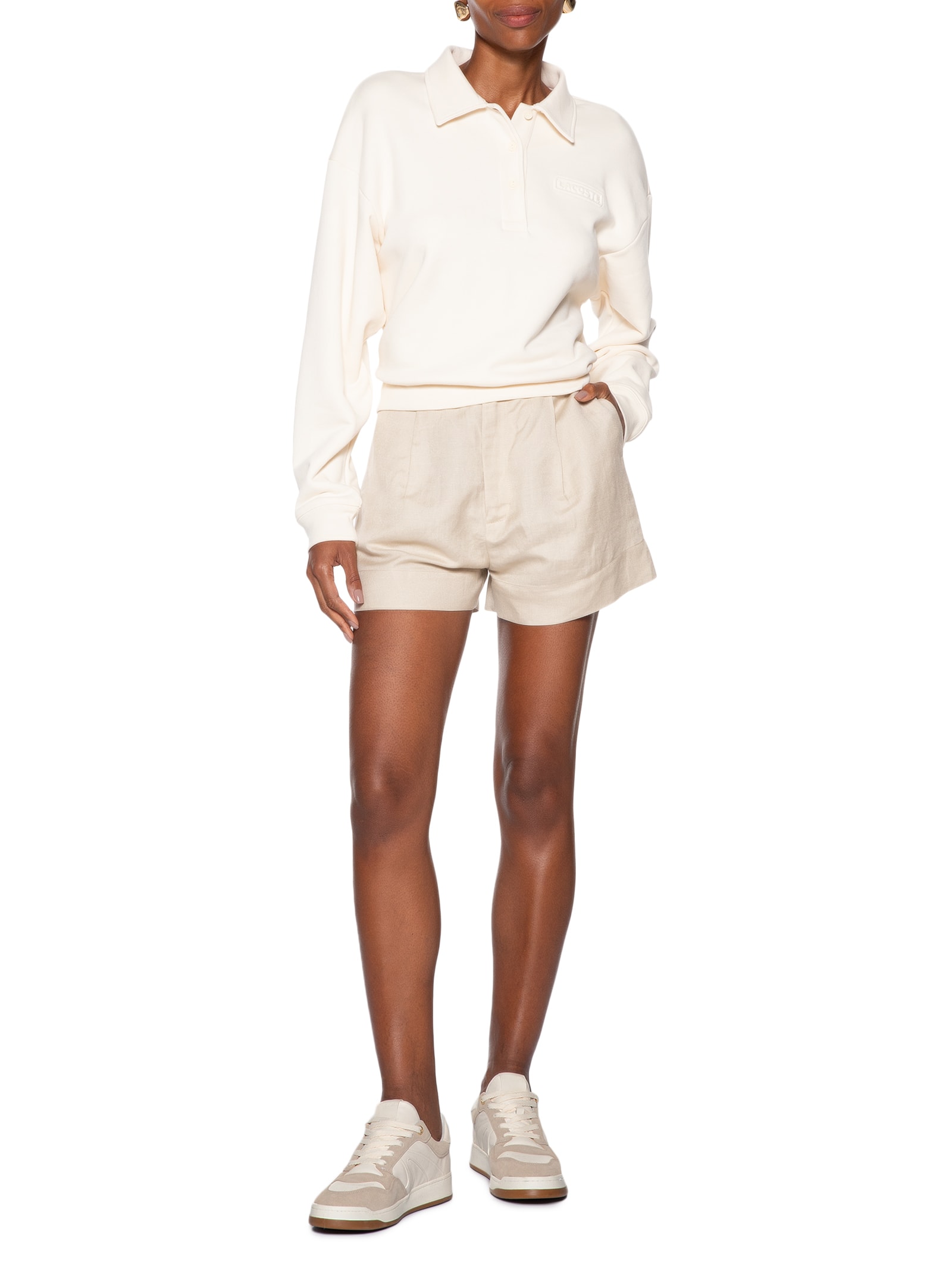 Tênis Feminino Multimaterial Solado Emborrachado Off White Arezzo