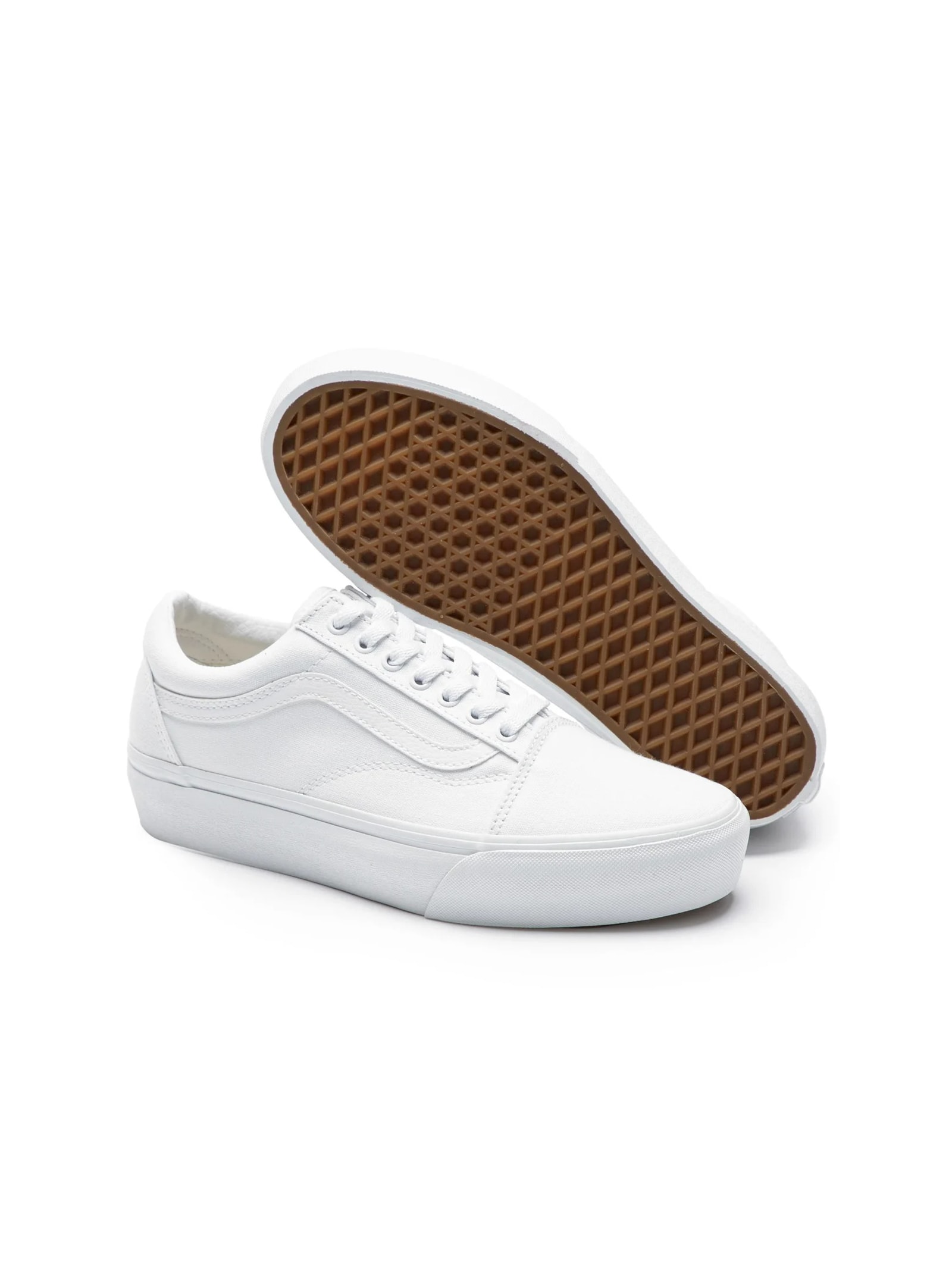 Tênis Feminino Old Skool Platform Branco Vans