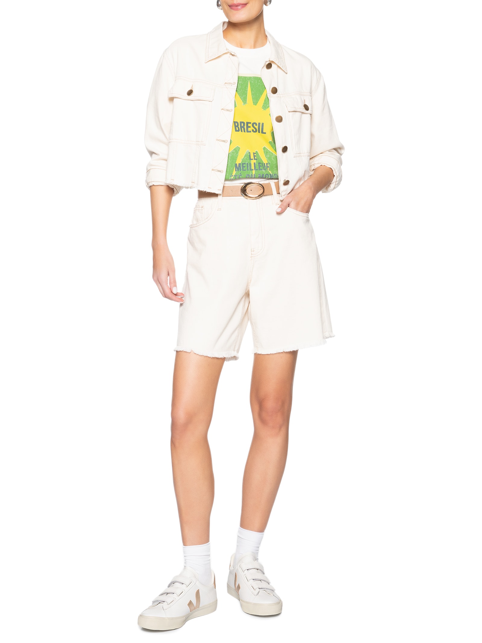 Tênis Feminino Recife Chromefree Leath Extra White Platine Branco Veja