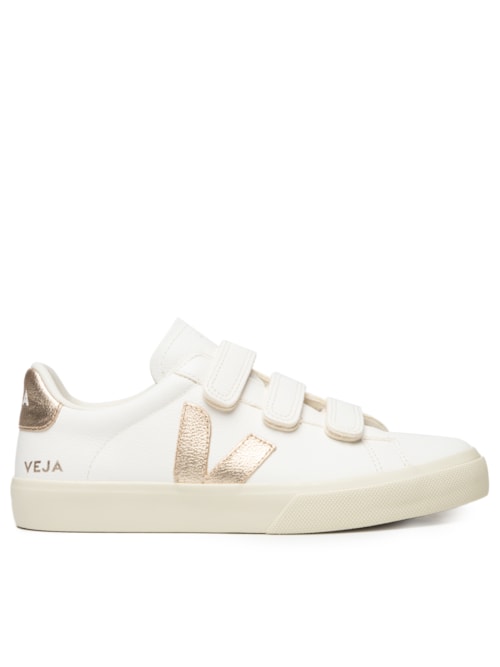 Tênis Feminino Recife Chromefree Leath Extra White Platine – Dourado