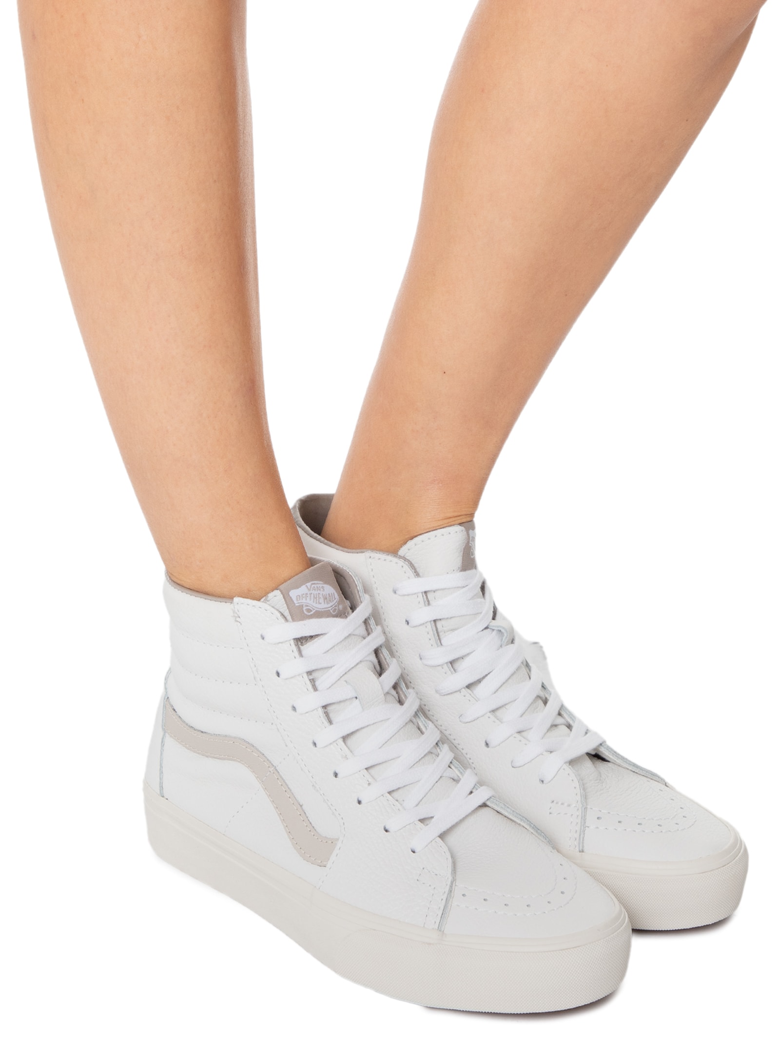 Vans - Tênis Feminino Sk8-Hi Premium Leather Rain Drum - Off White
