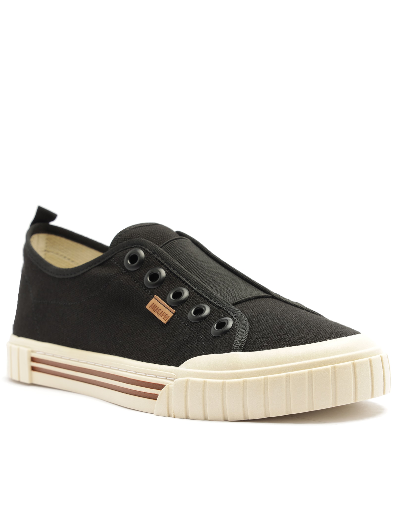 Tênis Feminino Slip On Alê Preto Anacapri