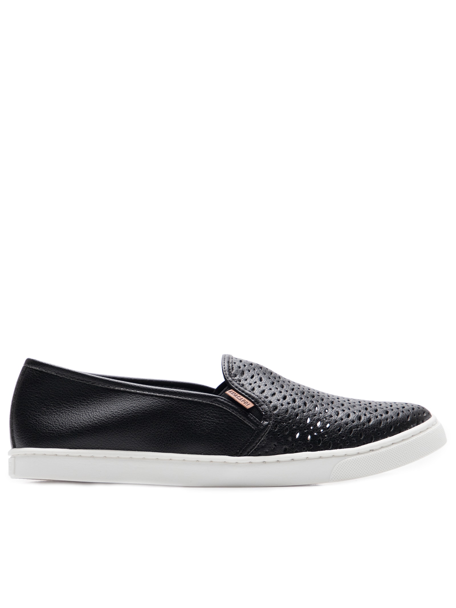 Tênis Feminino Slip On Ana Preto Anacapri