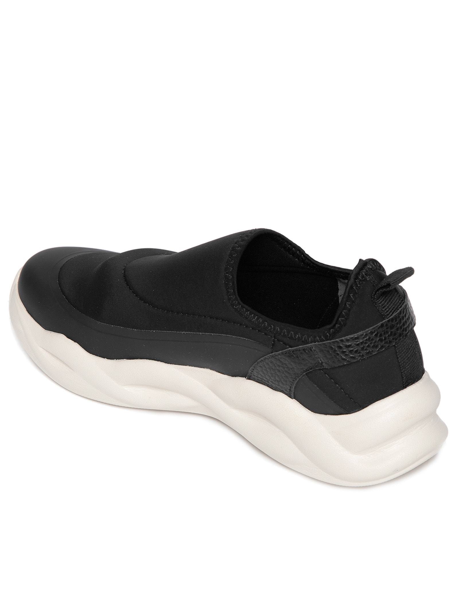Tênis Feminino Slip On Elastano Preto Usaflex
