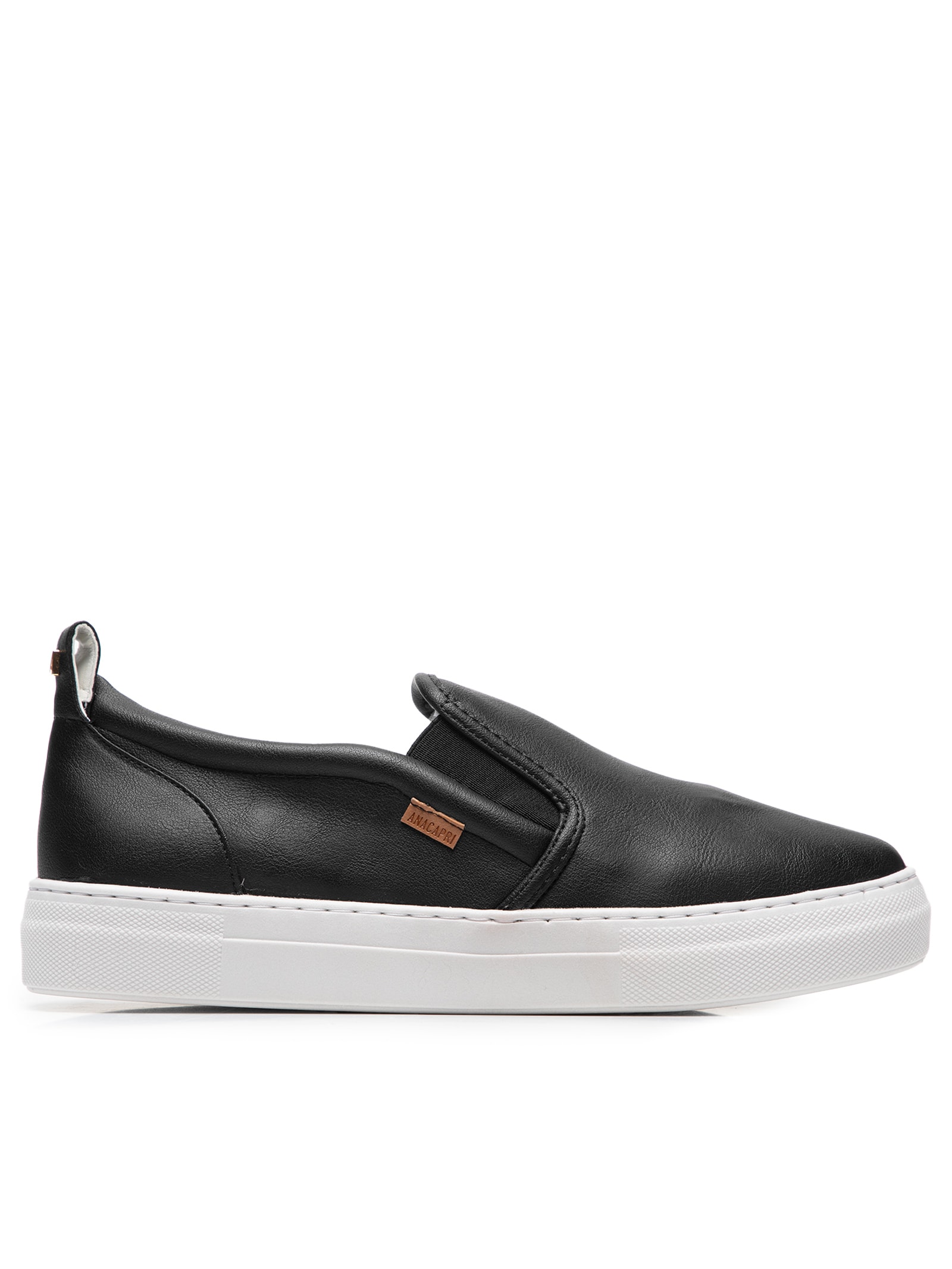 Anacapri Tênis Feminino Slip On Sola Alta Preto - Main Image
