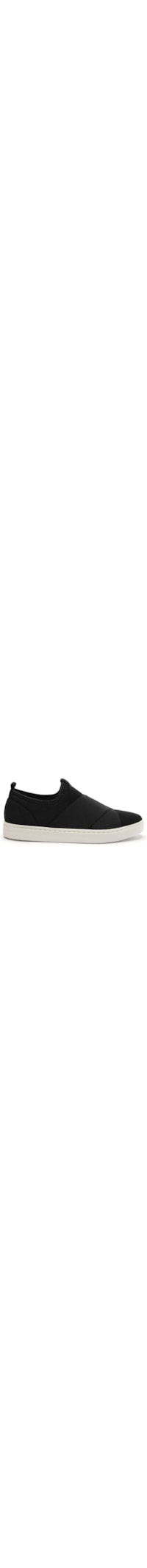 Tênis Feminino Slip On Tecido Elásticos - Preto
