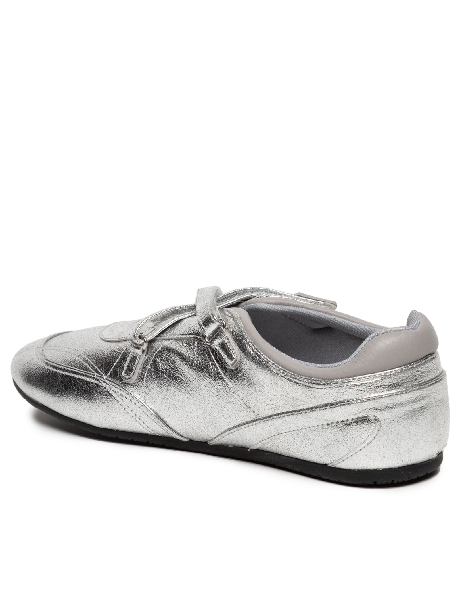 Tênis Feminino Slip On Tiras Velcro Prateado Arezzo