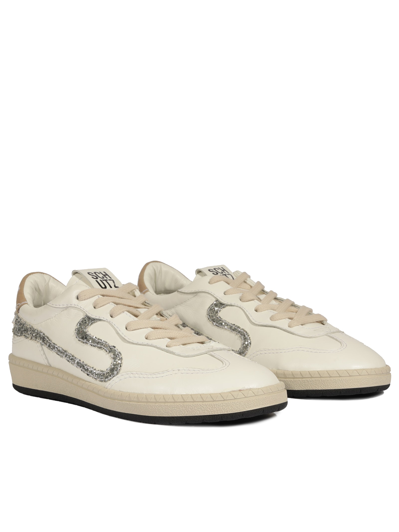 Schutz - Tênis Feminino Snake Couro Brilho - Branco