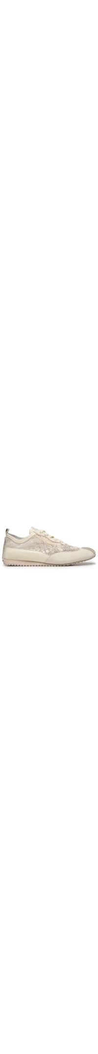 Tênis Feminino Sneakers Couro Tela - Bege