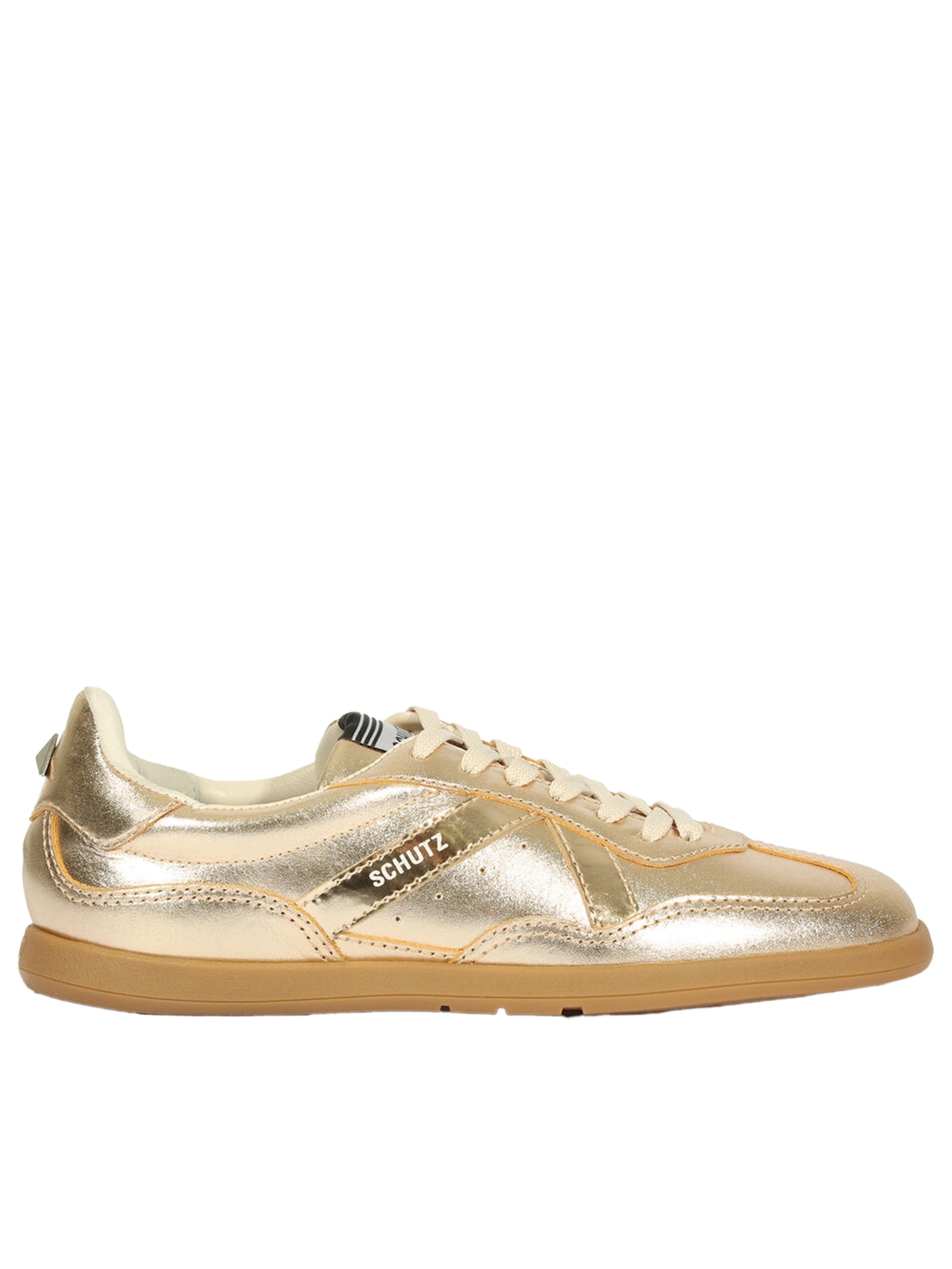Schutz Tênis Feminino ST Couro Dourado