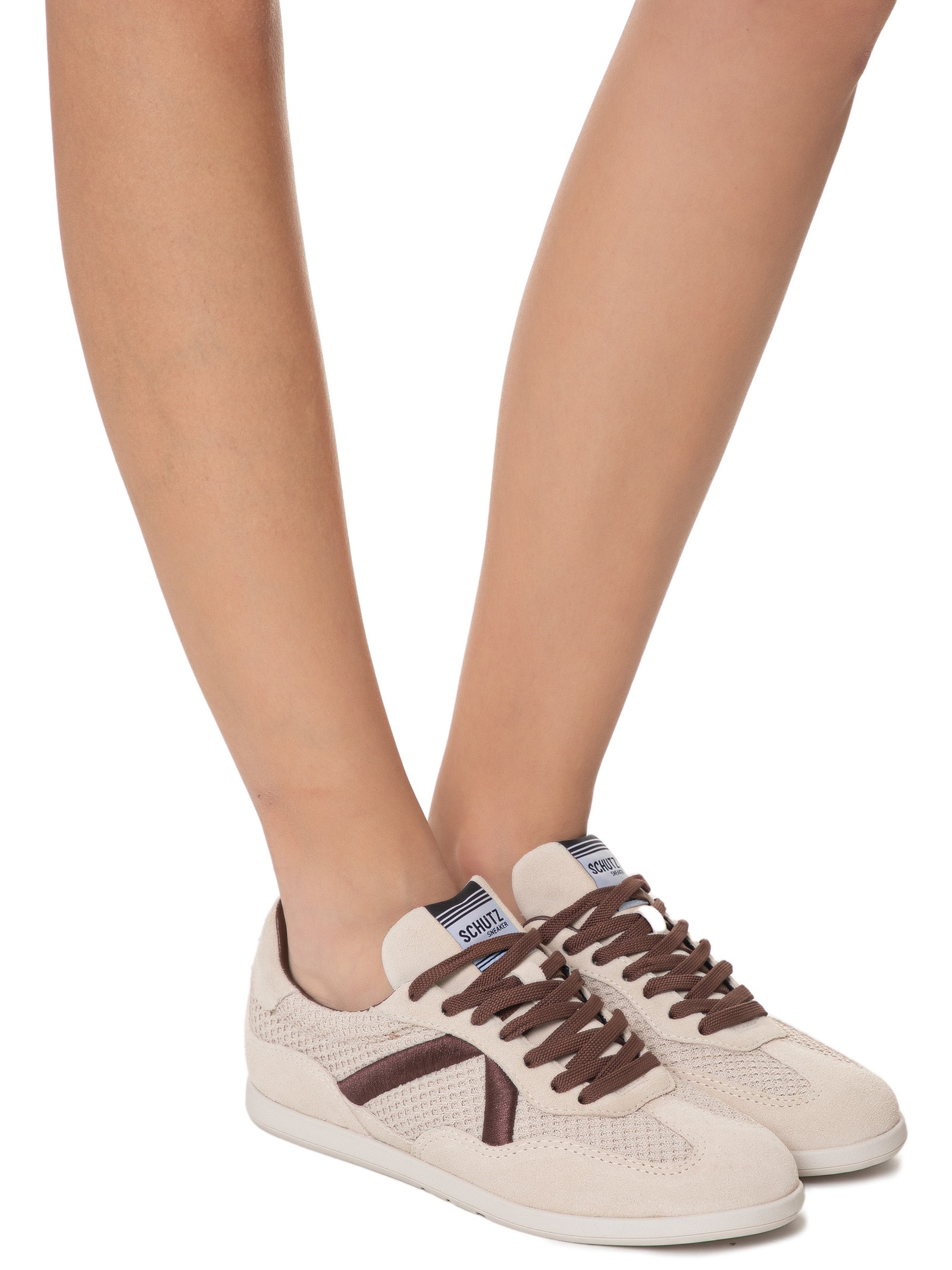 Tênis Feminino ST Knit Suede Marrom Schutz