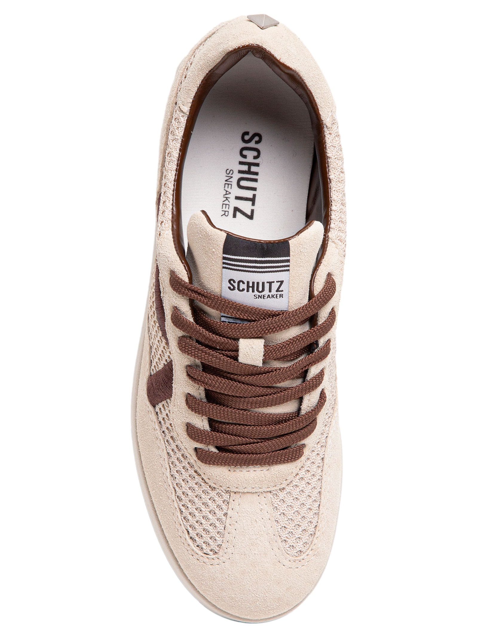Tênis Feminino ST Knit Suede Marrom Schutz