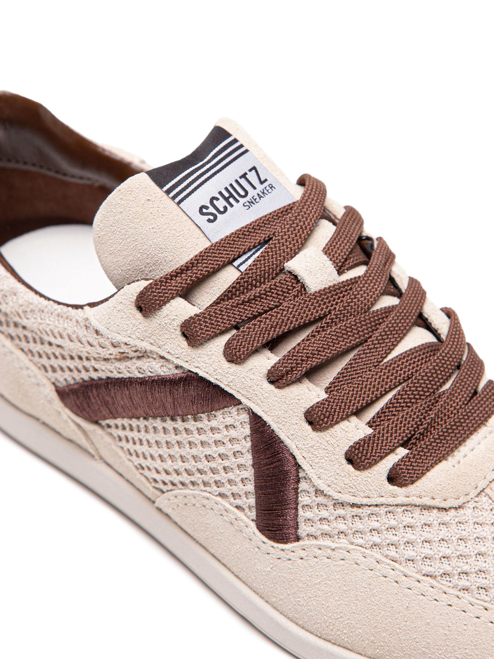 Tênis Feminino ST Knit Suede Marrom Schutz