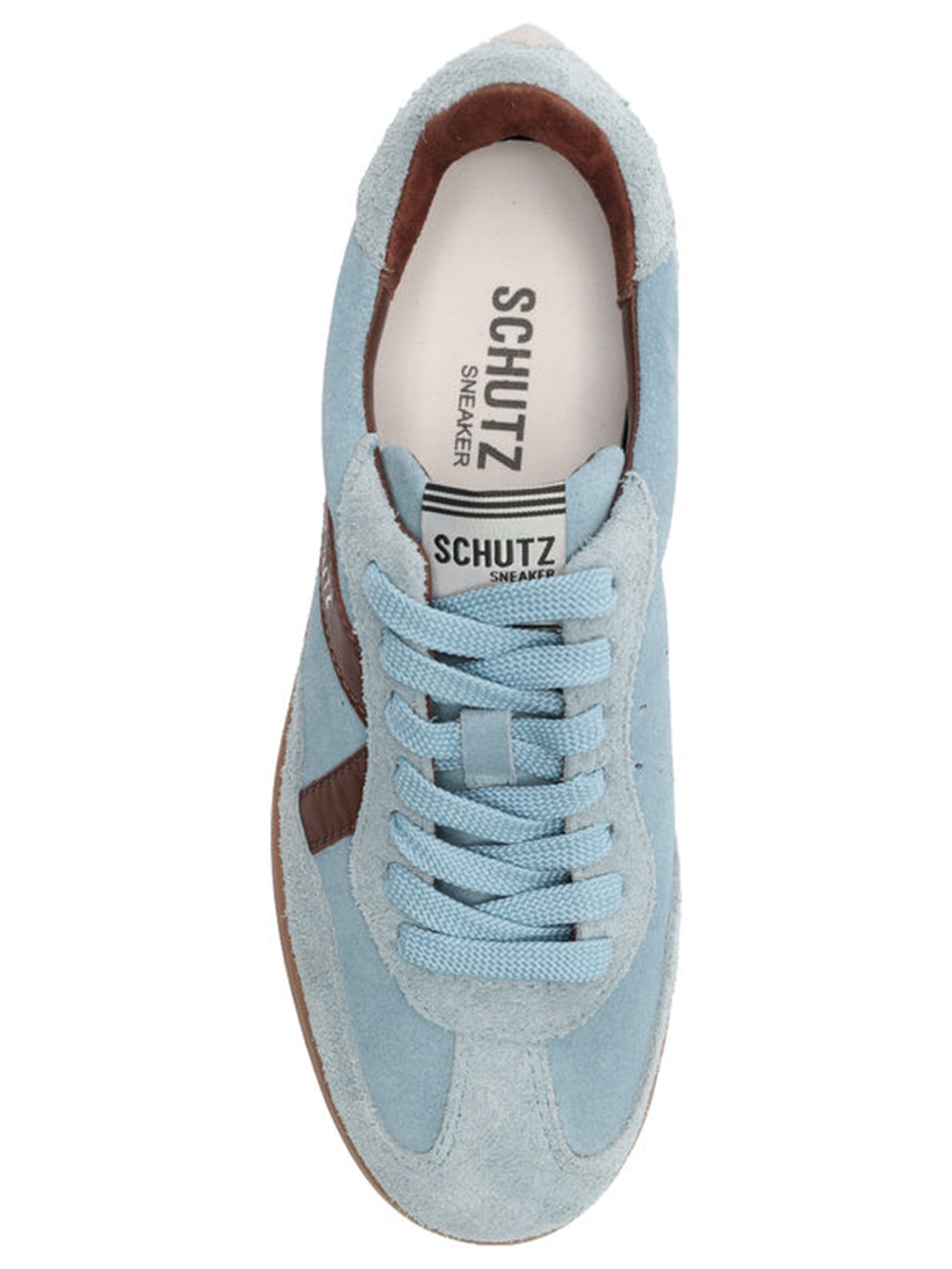 Schutz Tênis Feminino ST Suede Azul - Main Image