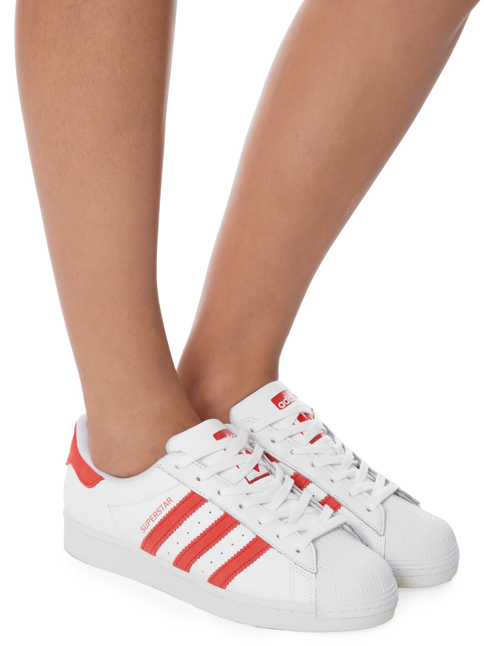 Shoes Adidas Superstar Branco Com Vermelho Tênis Adidas Superstar