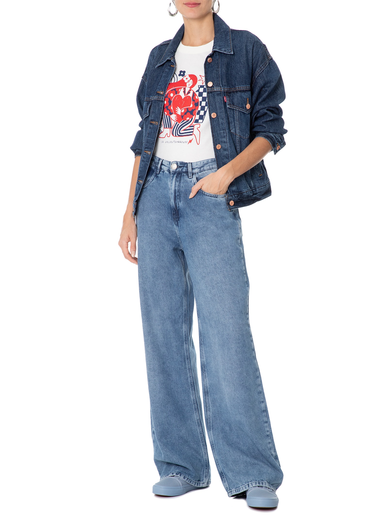 Tênis Feminino Ua Old Skool Vans Azul - Main Image