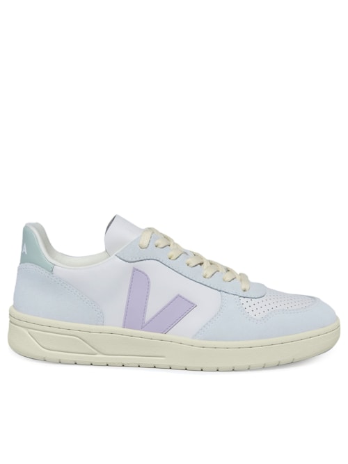 Tênis Feminino V-10 Leath Gravel Menthol Parme – Azul