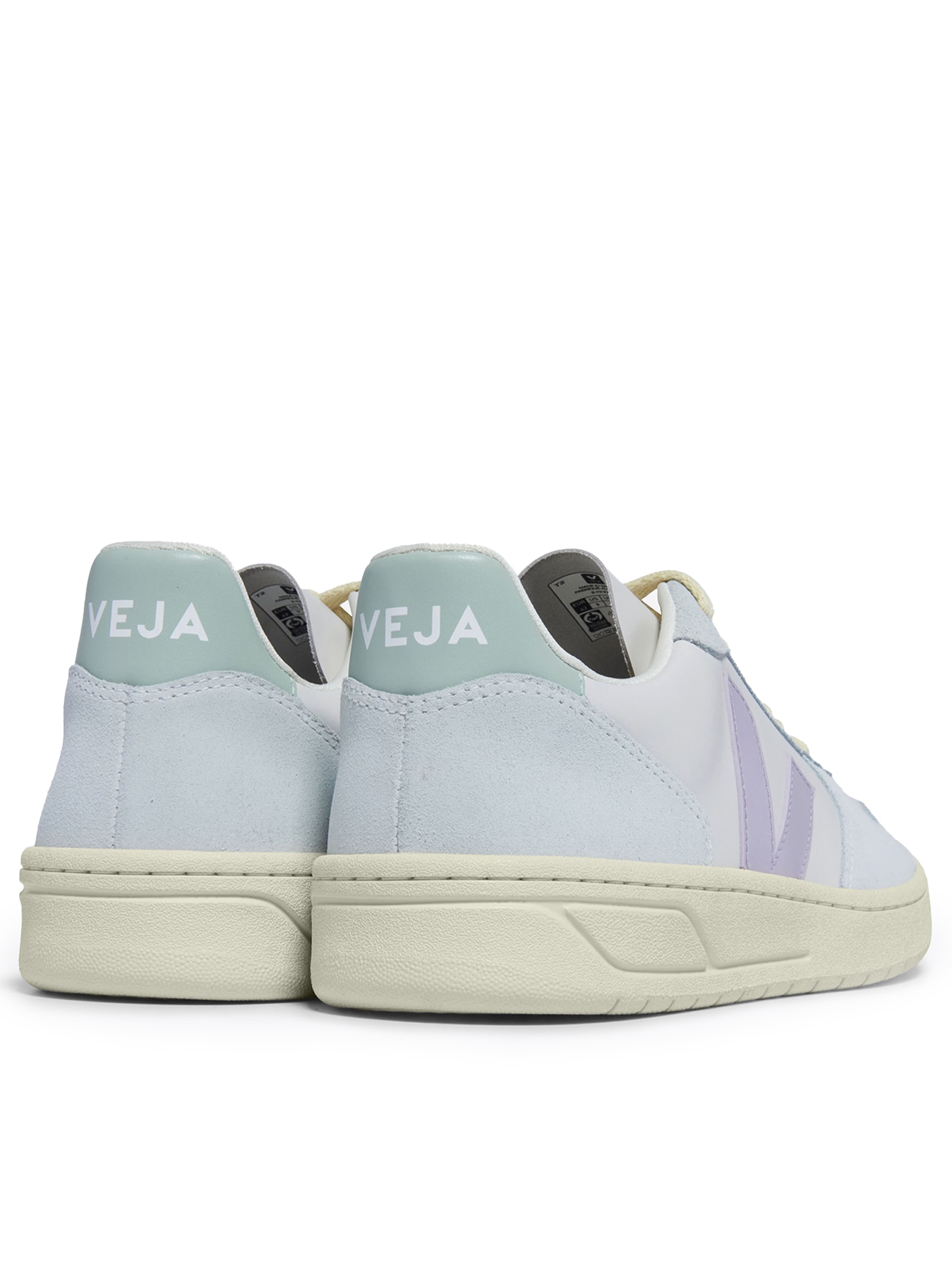Veja - Tênis Feminino V-10 Leath Gravel Menthol Parme - Azul
