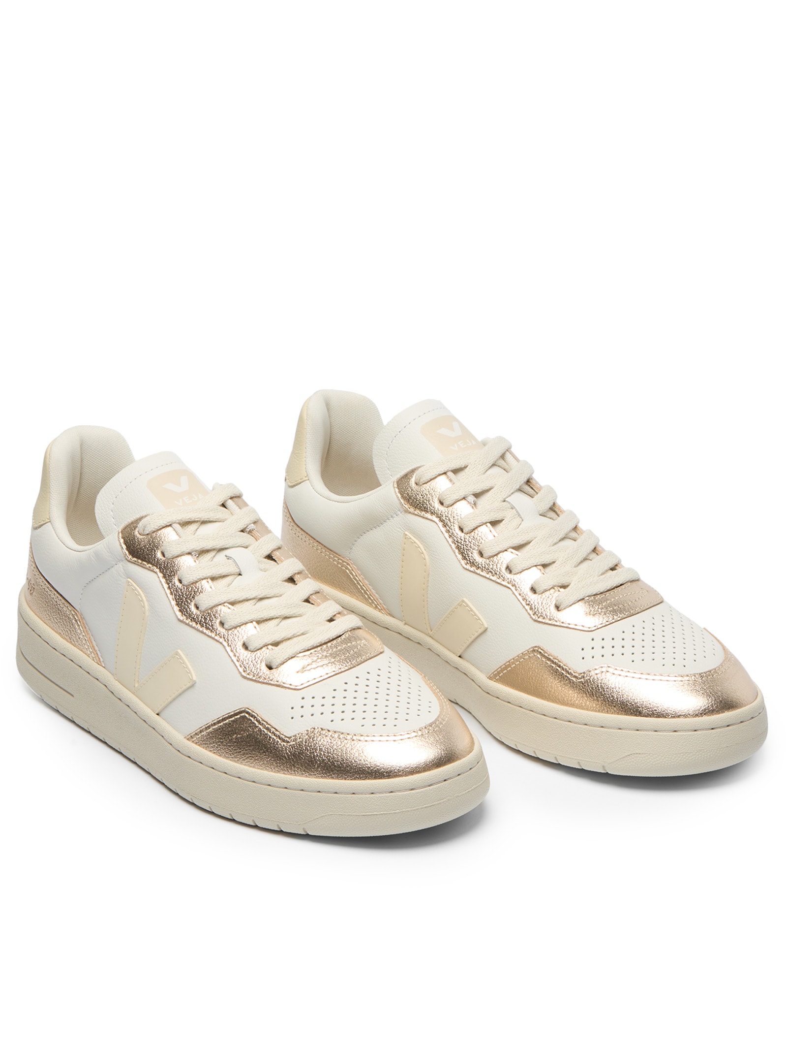 Tênis Feminino V-90 O.T. Leather Dourado Veja