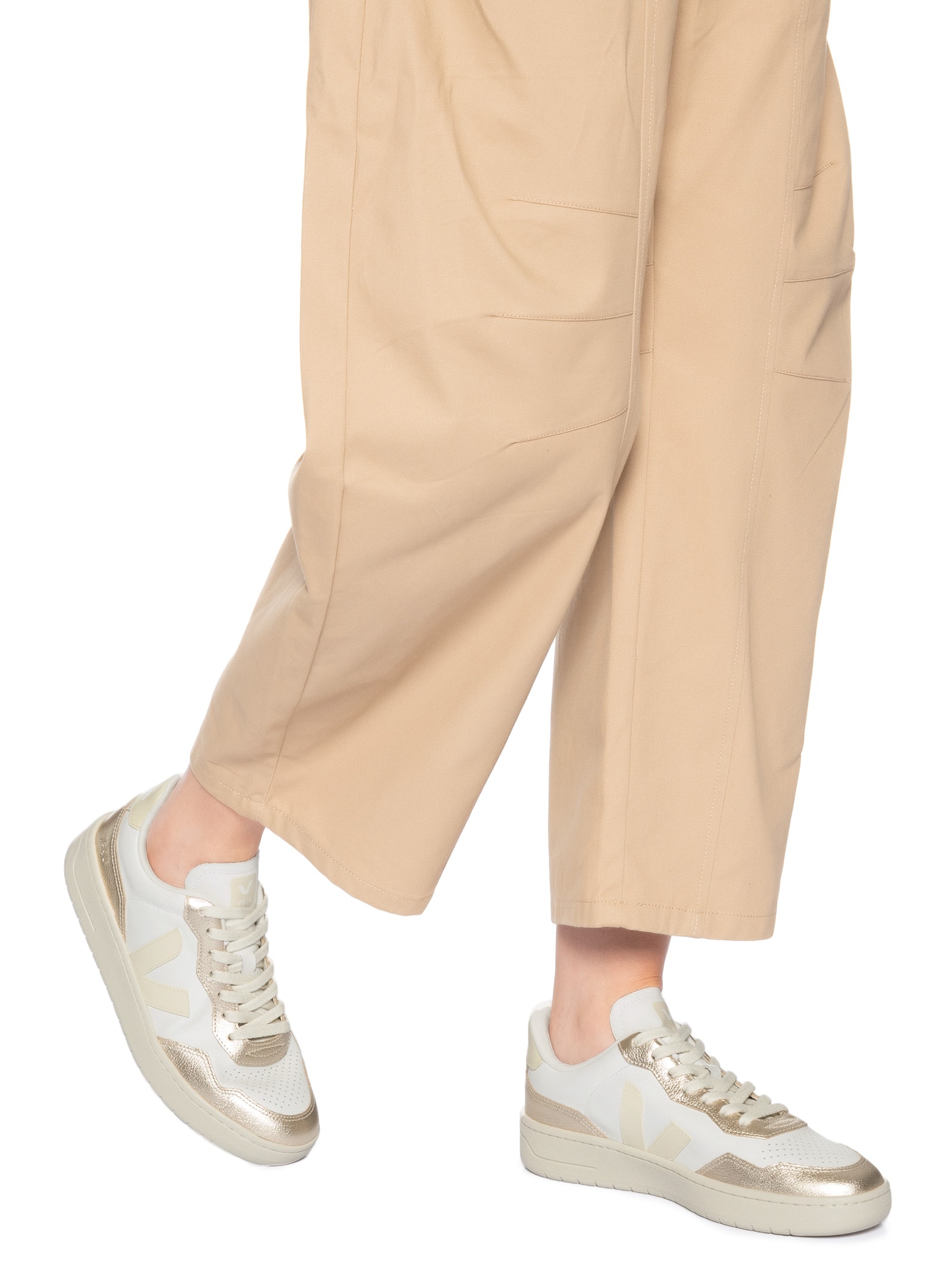 Tênis Feminino V-90 O.T. Leather Dourado Veja