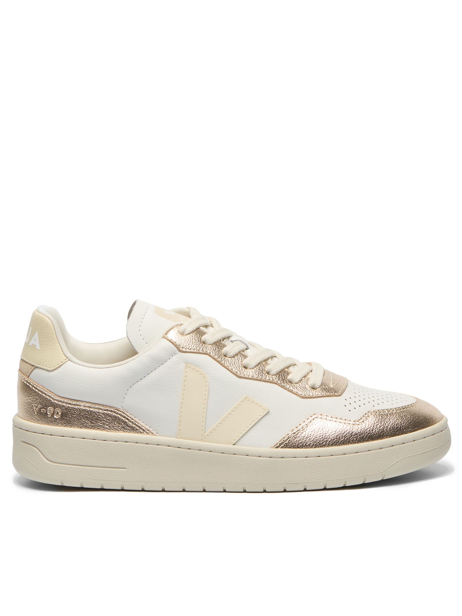Tênis Feminino V-90 O.T. Leather Dourado Veja