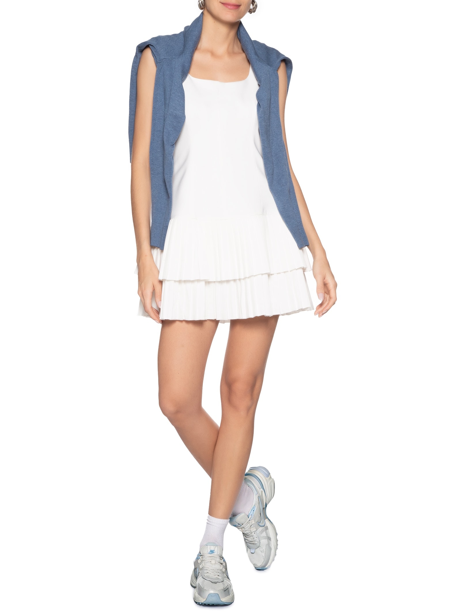 Tênis Feminino V2K Run Cinza e Azul Nike
