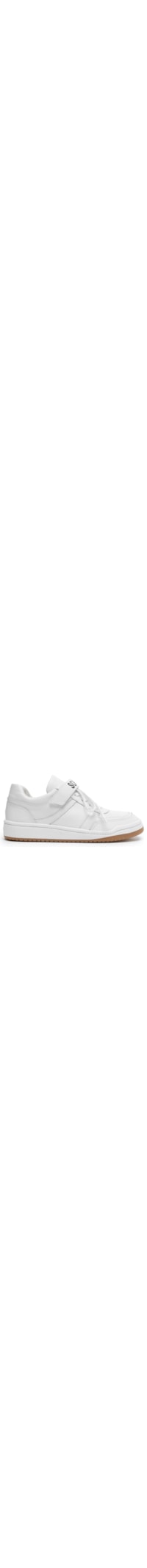 Tênis Feminino Velcro Logomania Couro - Branco