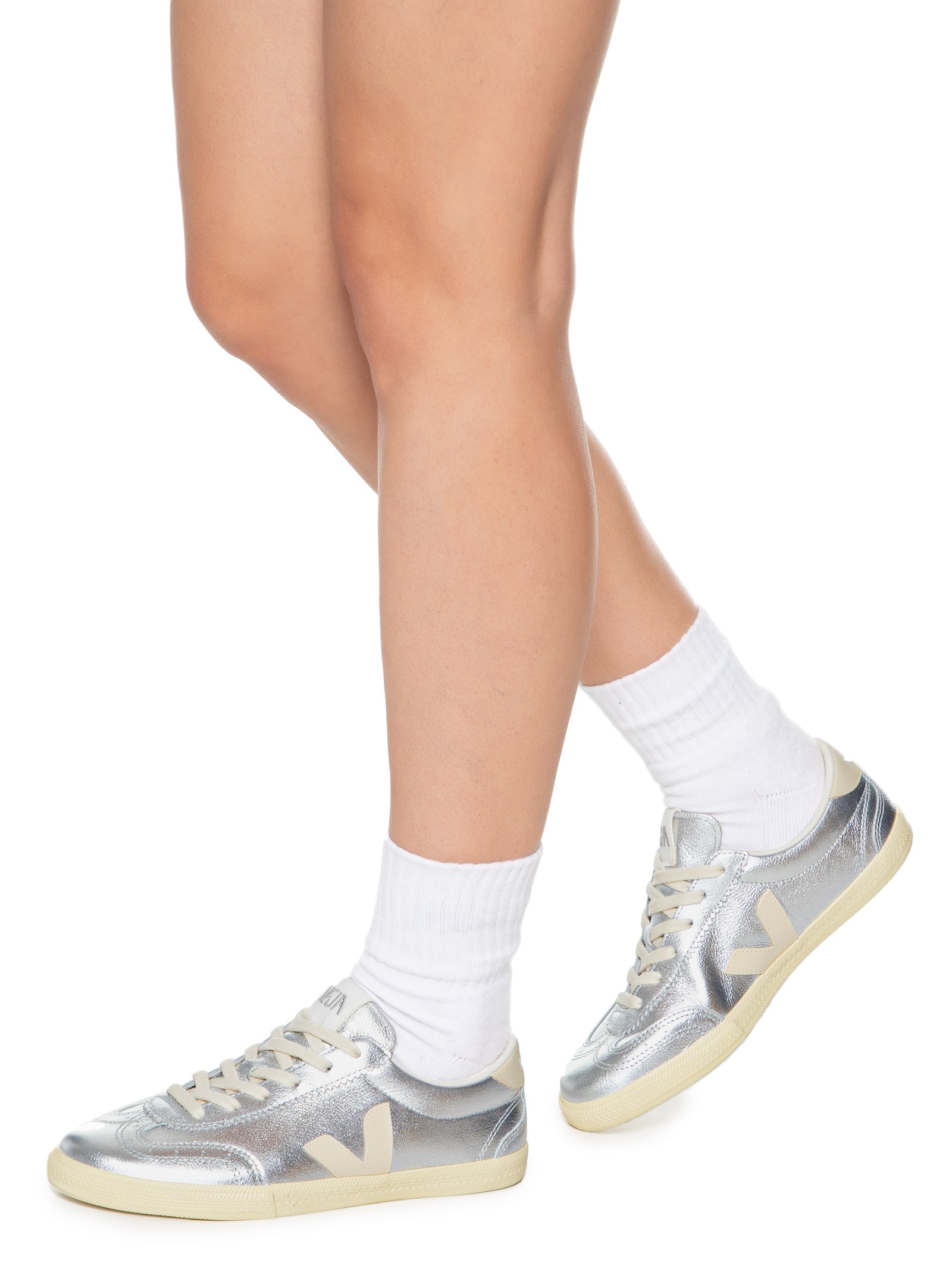 Veja - Tênis Feminino Volley O.T. Leather - Prata