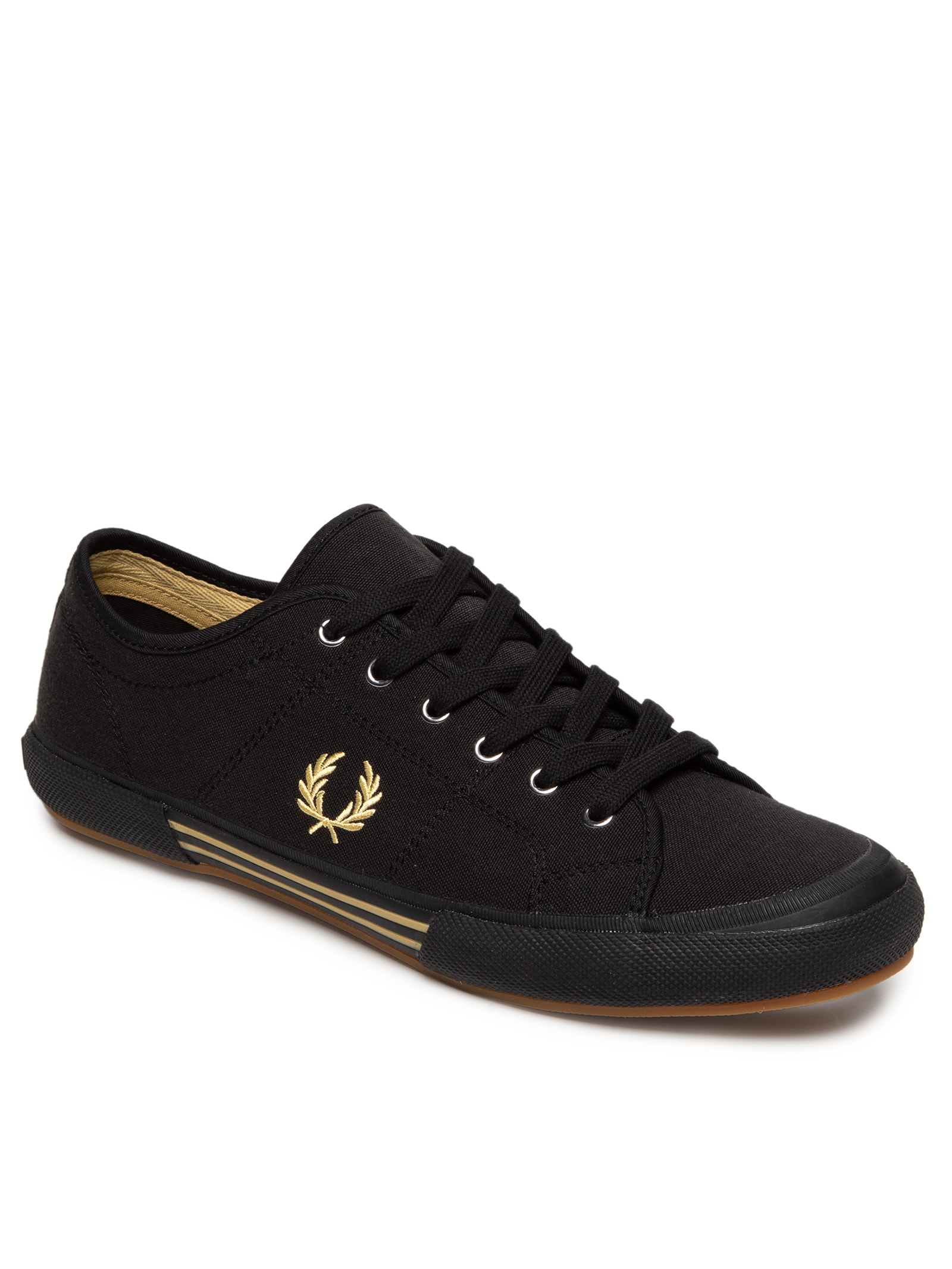 Tênis Masculino B708 Vintage Tennis Canvas Preto Fred Perry