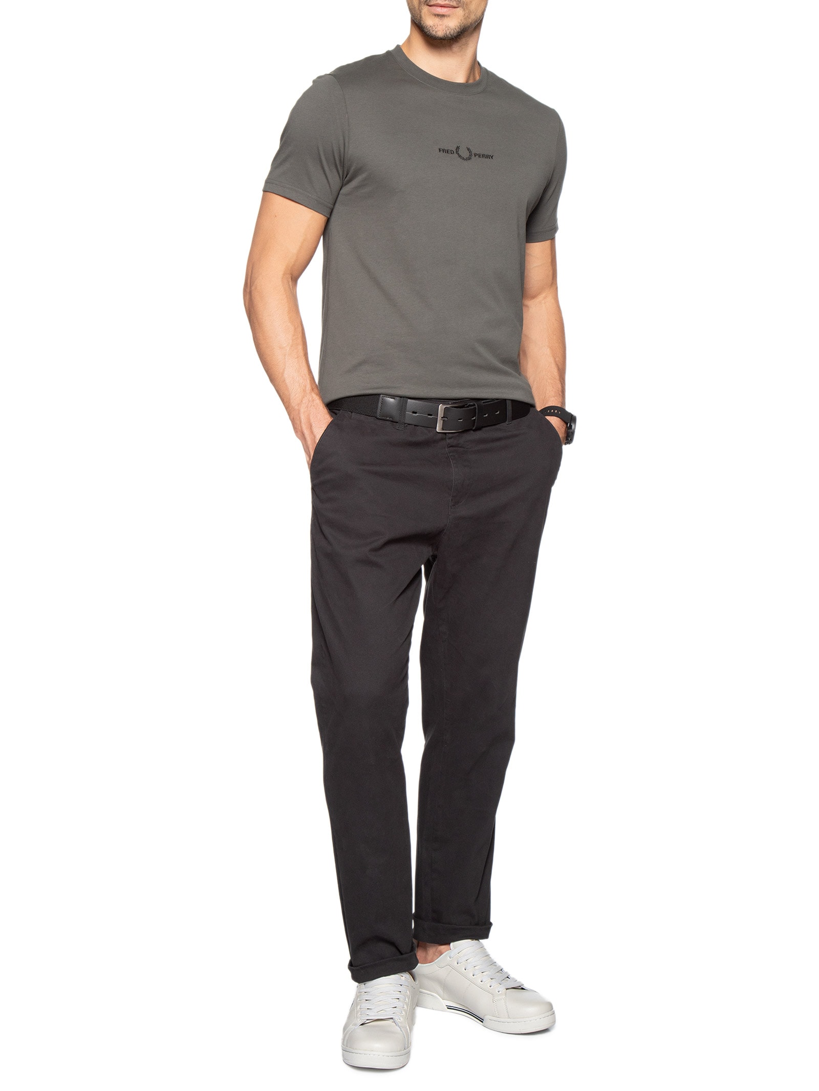 Tênis Masculino B722 Leather Branco Fred Perry