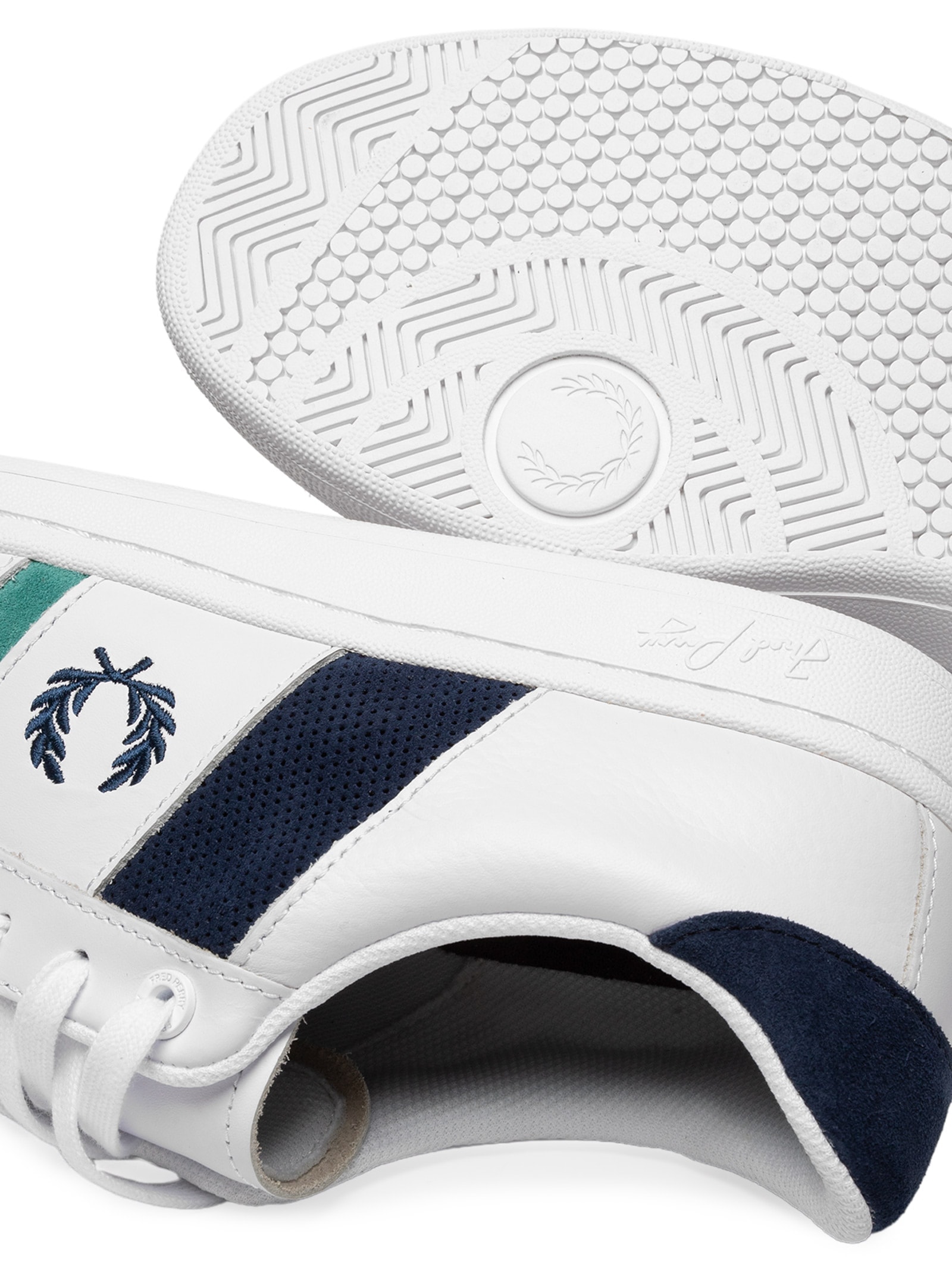 Tênis Masculino B725 Leather Suede Branco Fred Perry