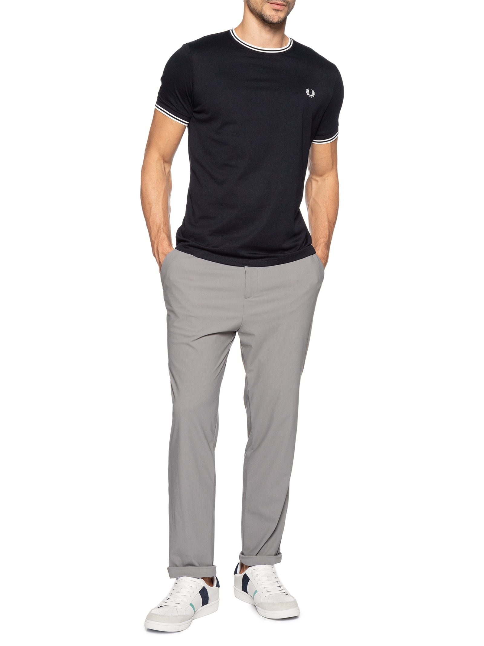 Tênis Masculino B725 Leather Suede Branco Fred Perry
