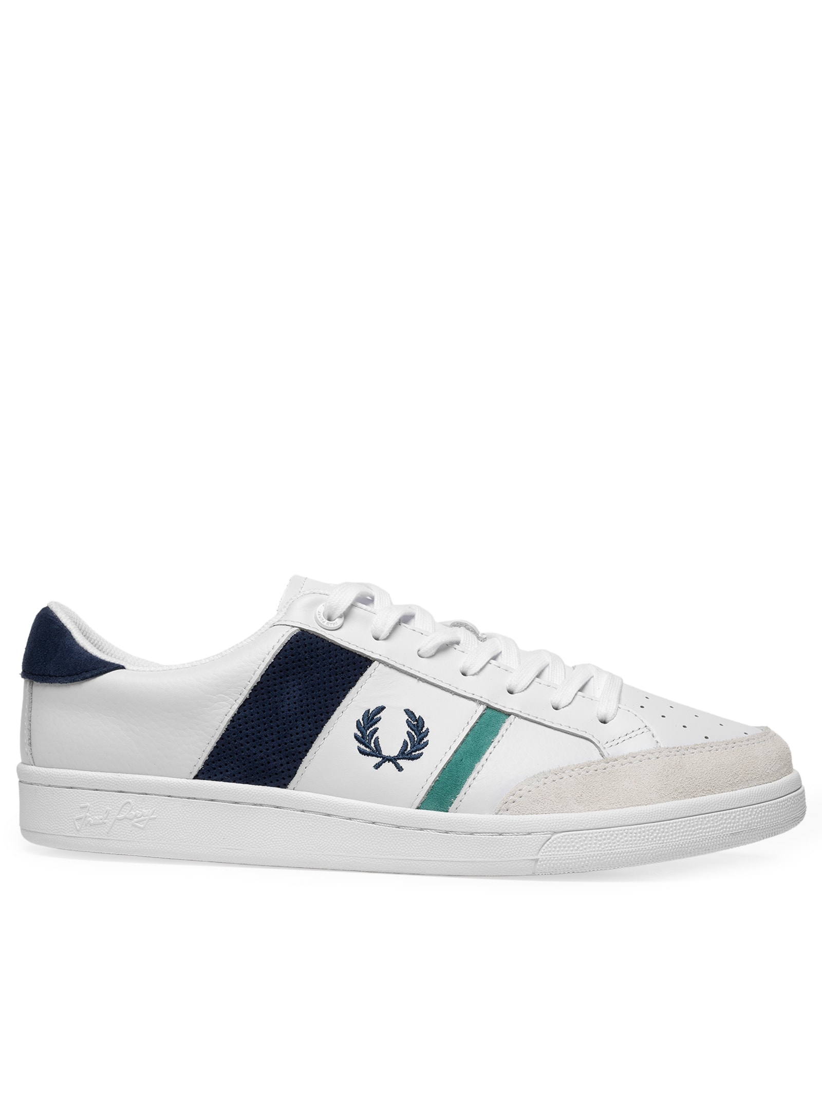 Tênis Masculino B725 Leather Suede Branco Fred Perry